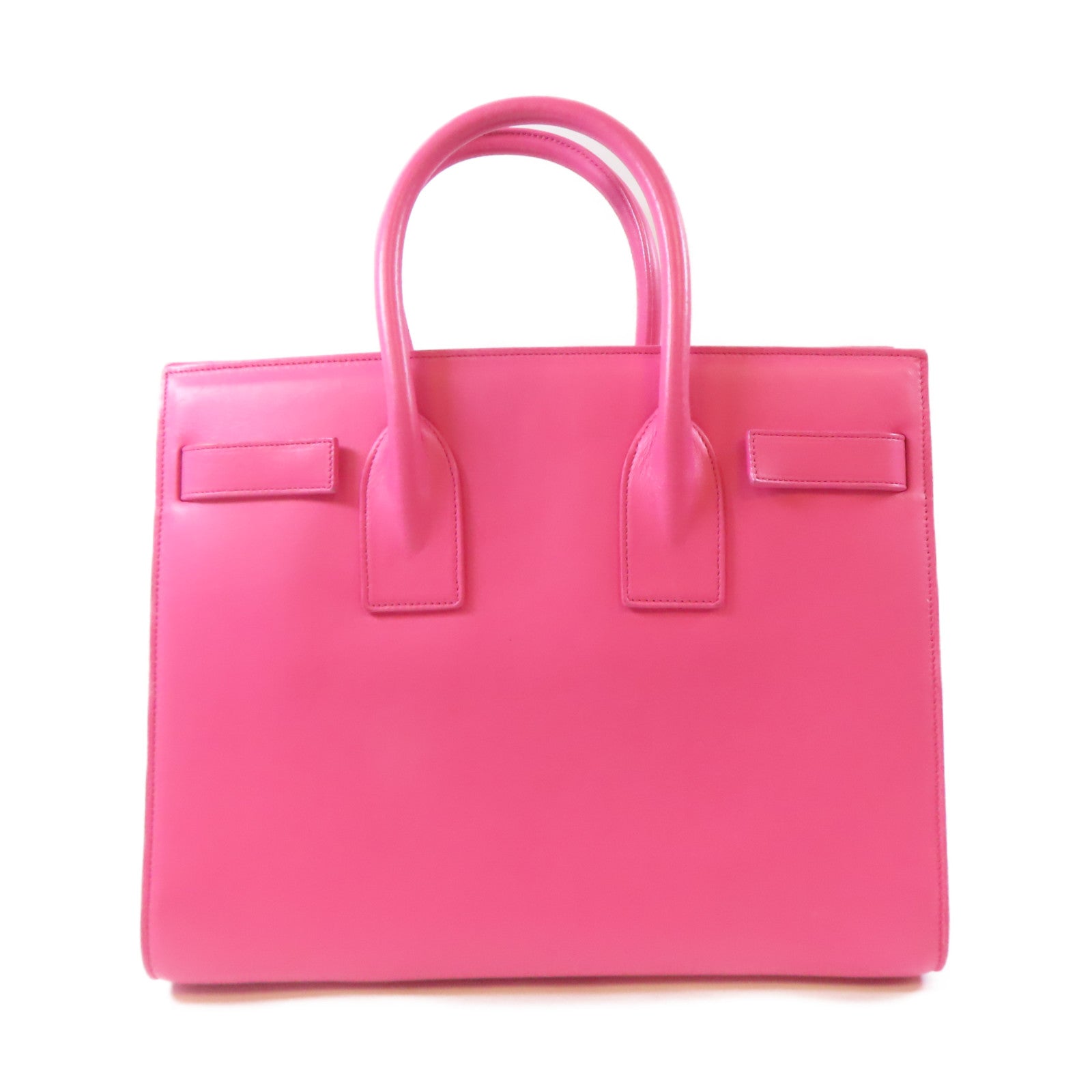 SAINT LAURENT 牛皮皮革Sac de Jour金扣手挽肩背兩用袋粉紅色