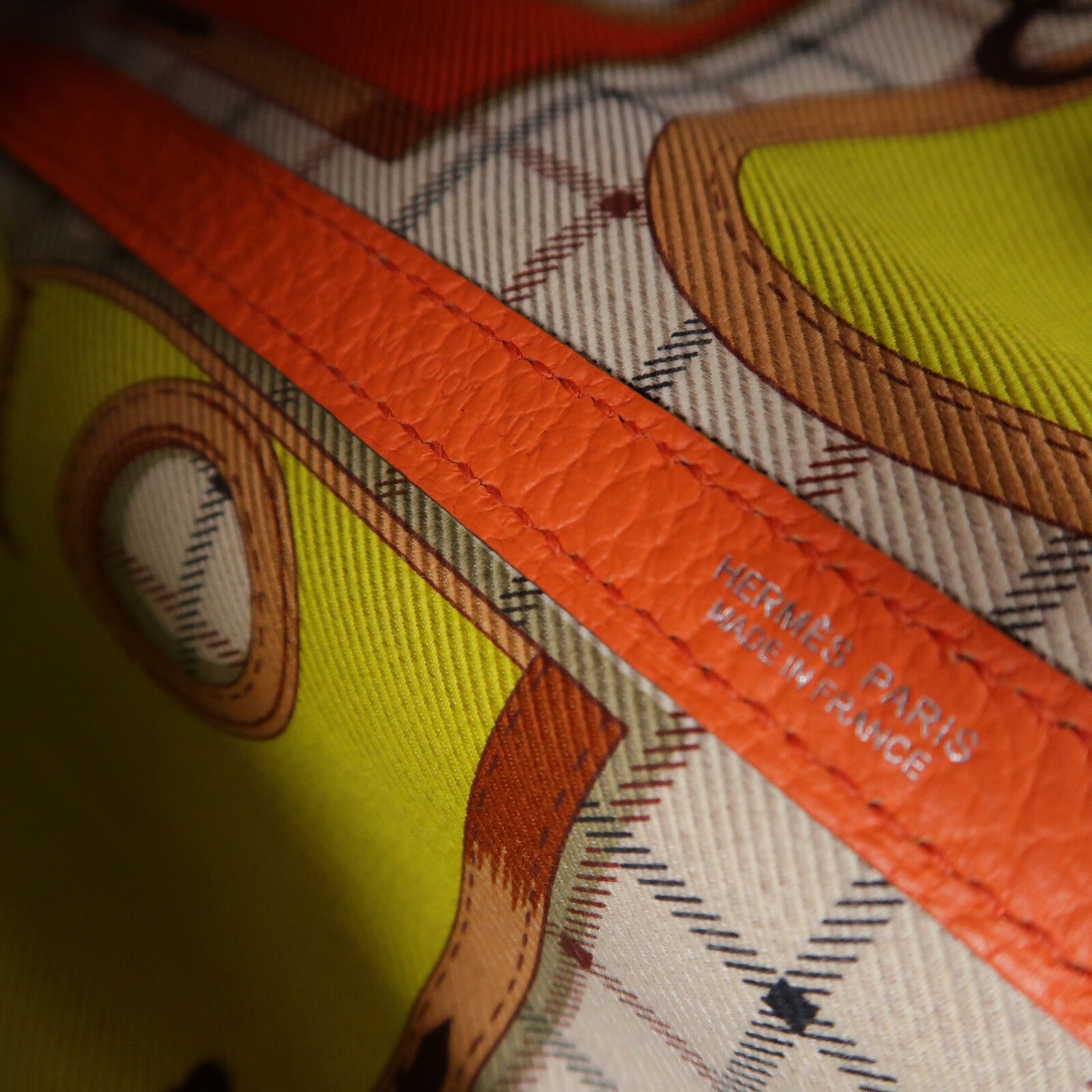 HERMES Negonda皮革Garden Party PM手挽袋Orange