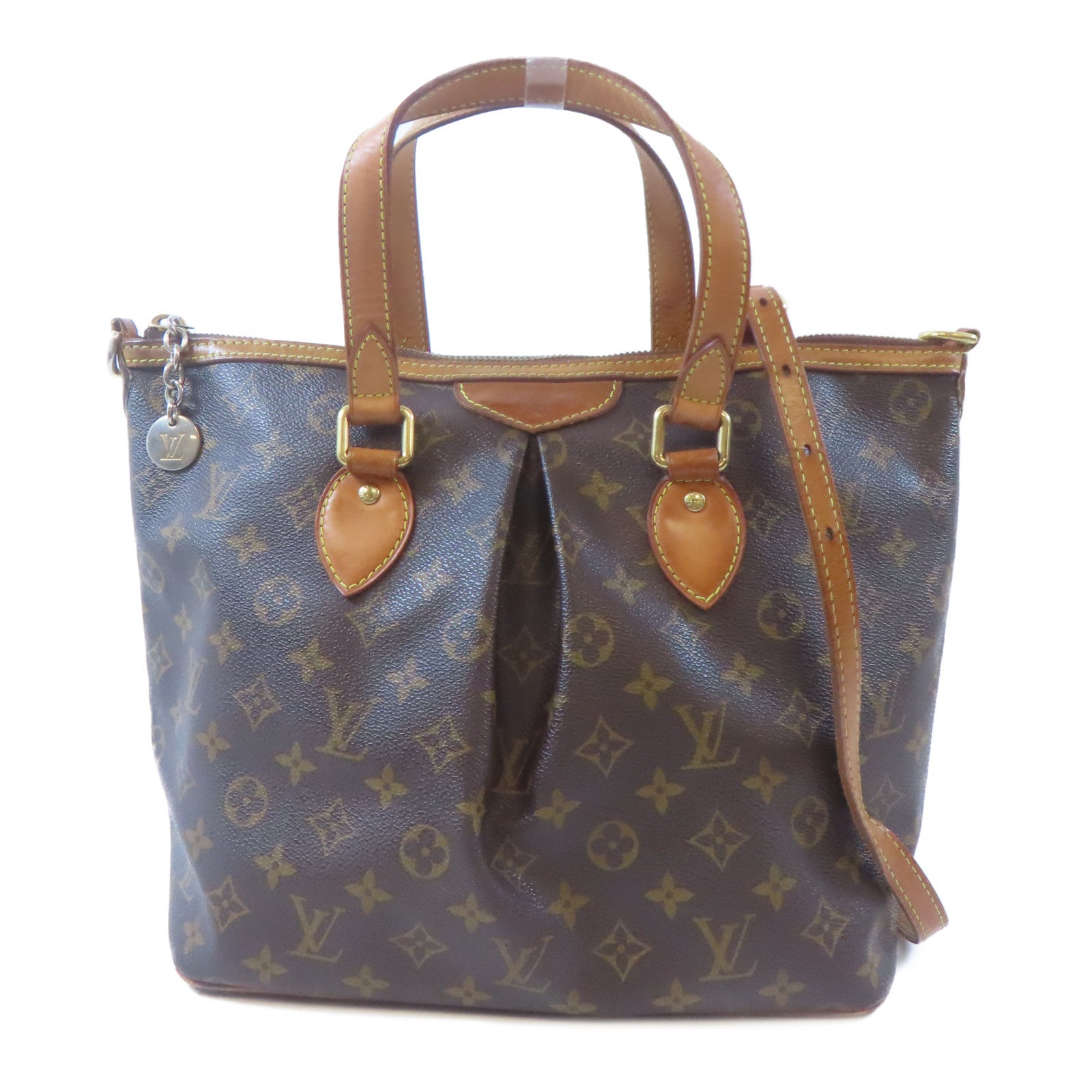 LOUIS VUITTON Monogram Palermo金扣手挽肩背兩用袋啡色