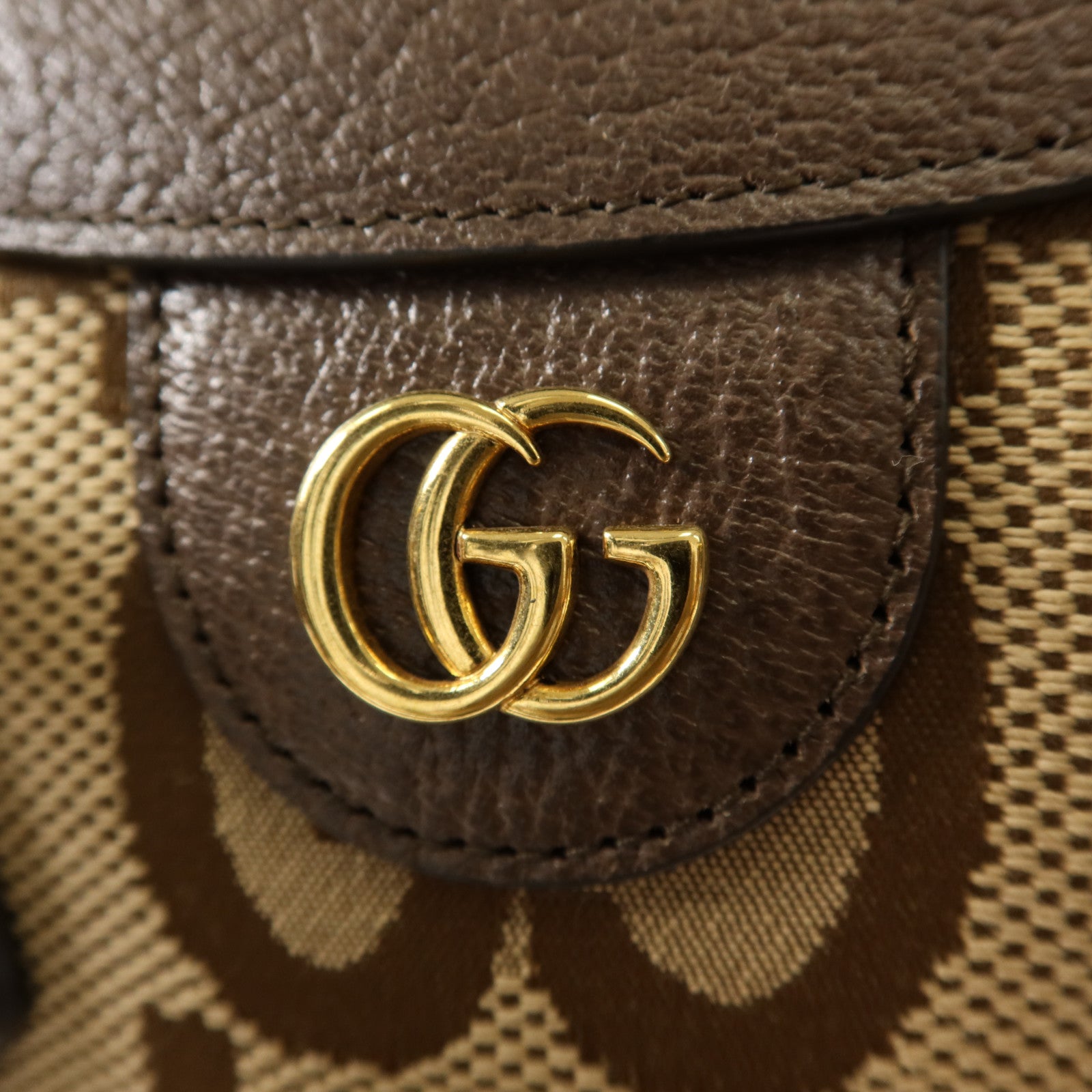 GUCCI 帆布Diana Bamboo Tote Bag金扣手挽肩背兩用袋