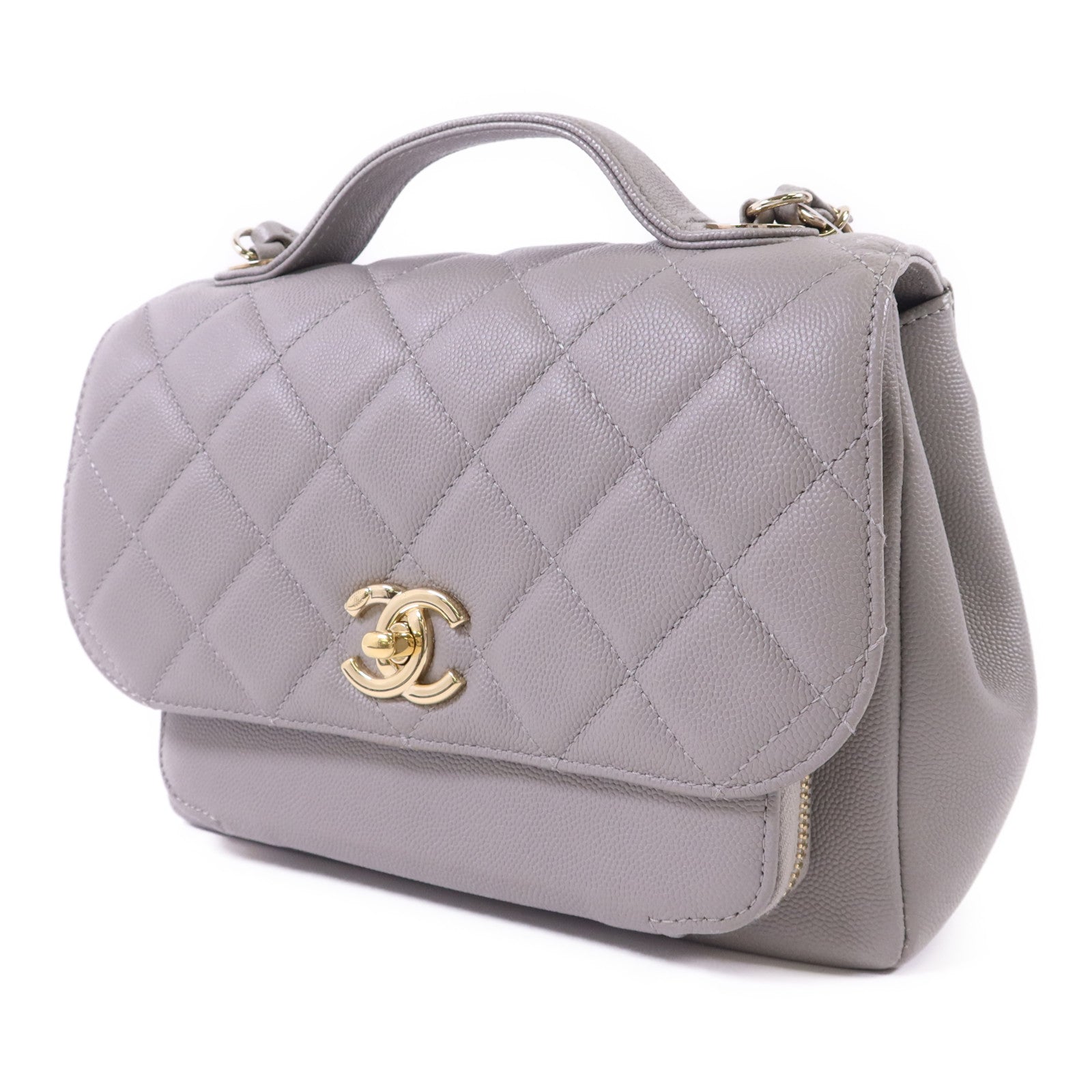 CHANEL 牛皮皮革Business Affinity金扣鏈帶肩背袋