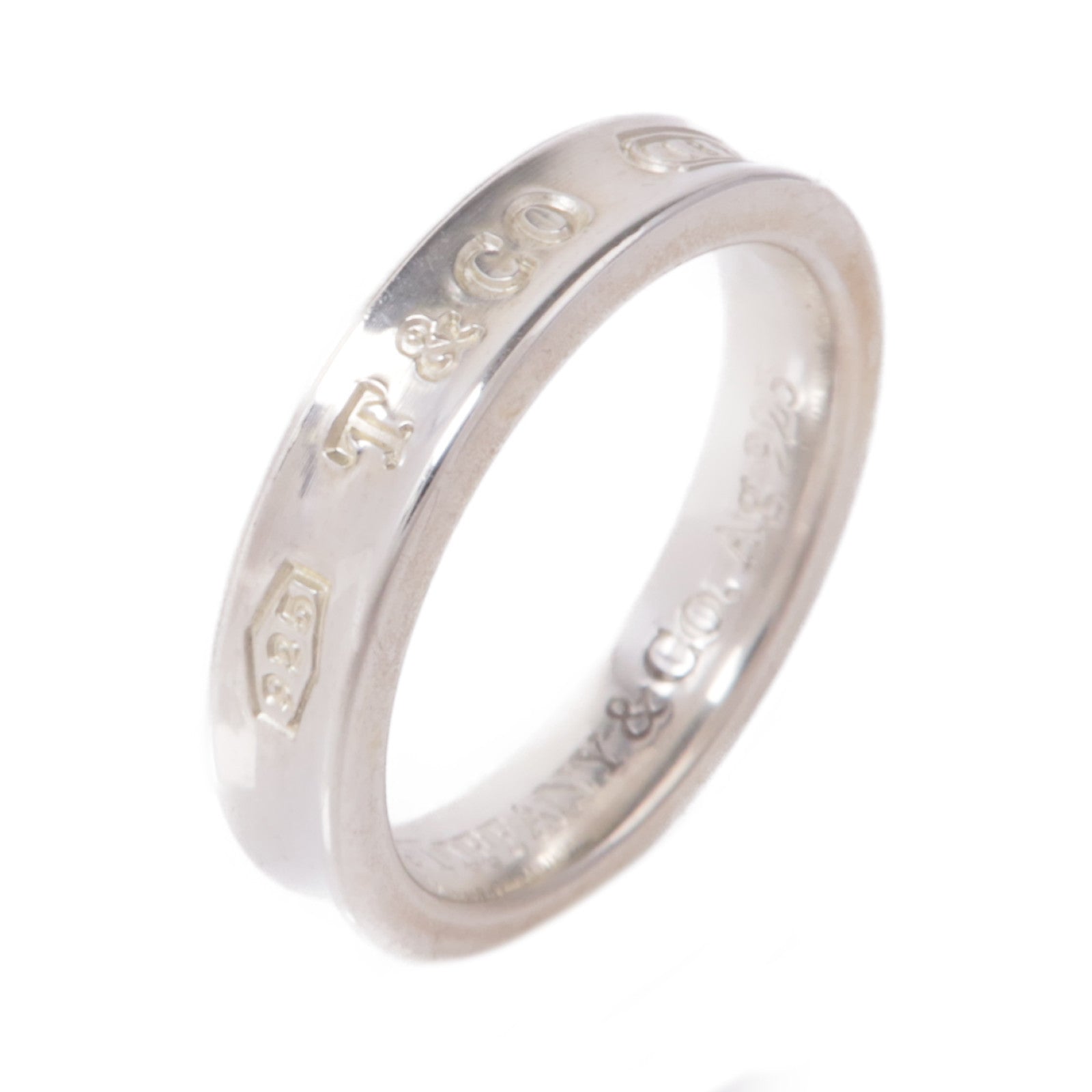 TIFFANY＆CO 925純銀Band Ring戒指US#4.75