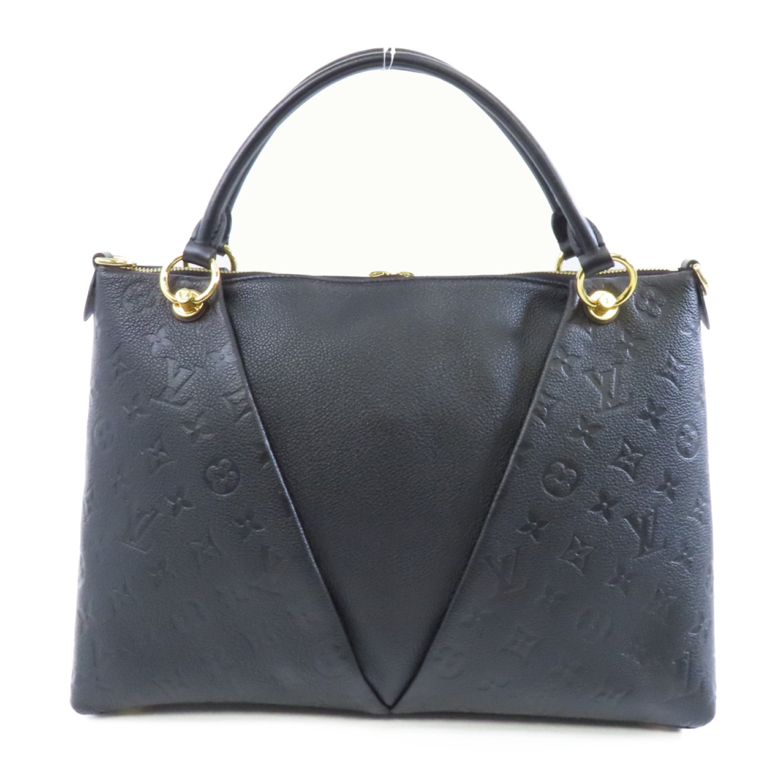 LOUIS VUITTON 【激減優惠】Monogram Empreinte V Tote MM金扣手挽肩背兩用袋黑色