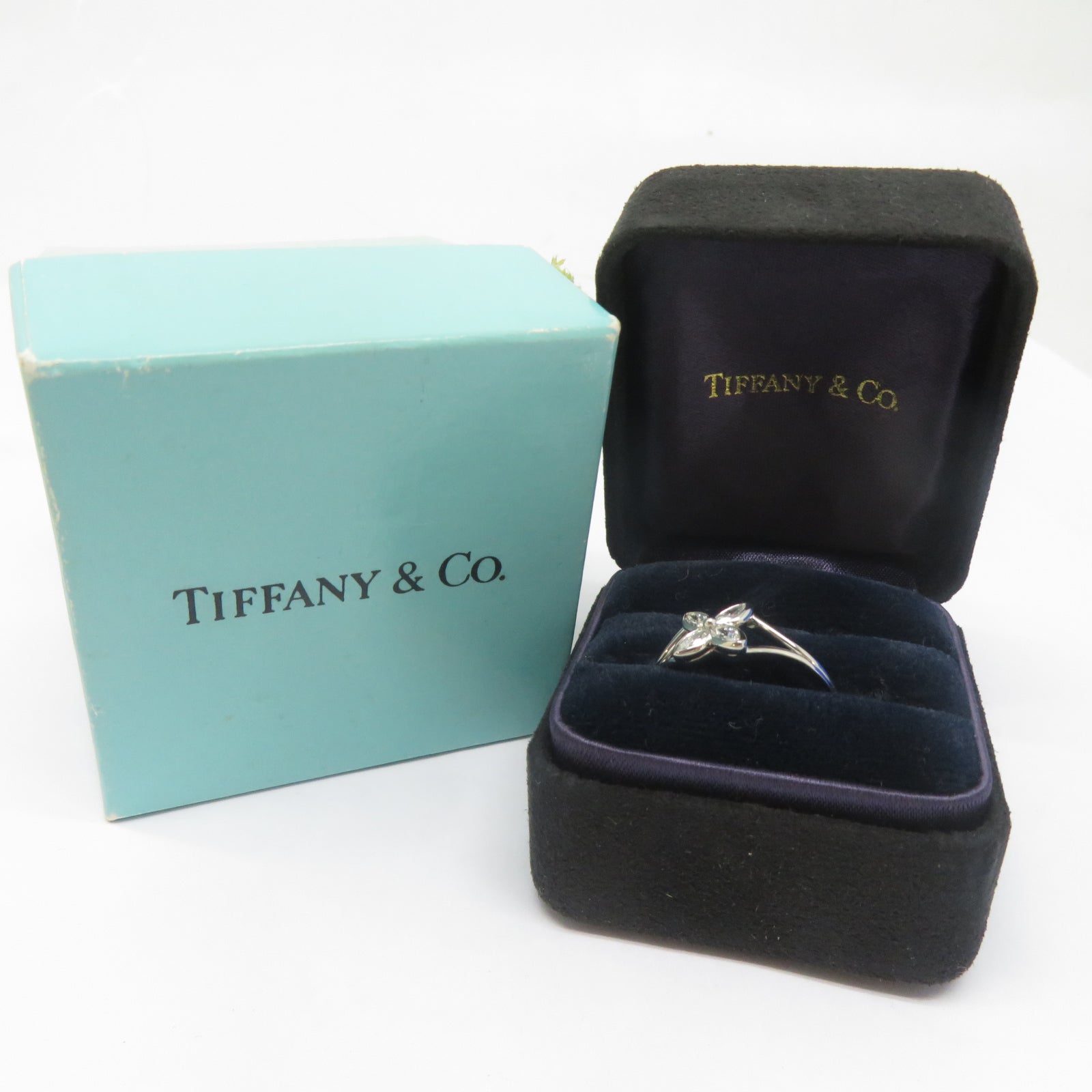 TIFFANY＆CO 【激減優惠】950鉑金Vintage Victoria Marquise Diamond Ring鑽石戒指US#6.5