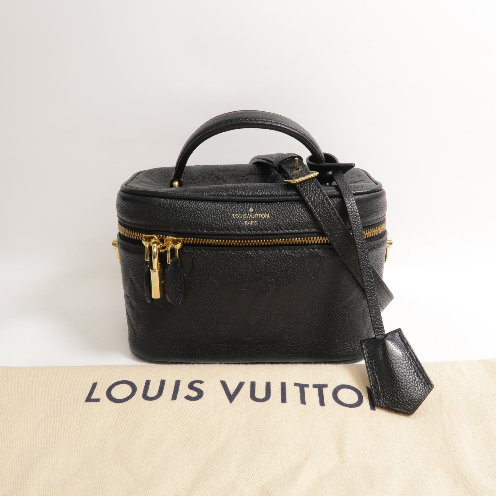 LOUIS VUITTON Monogram Empreinte Vanity Case金扣肩背袋