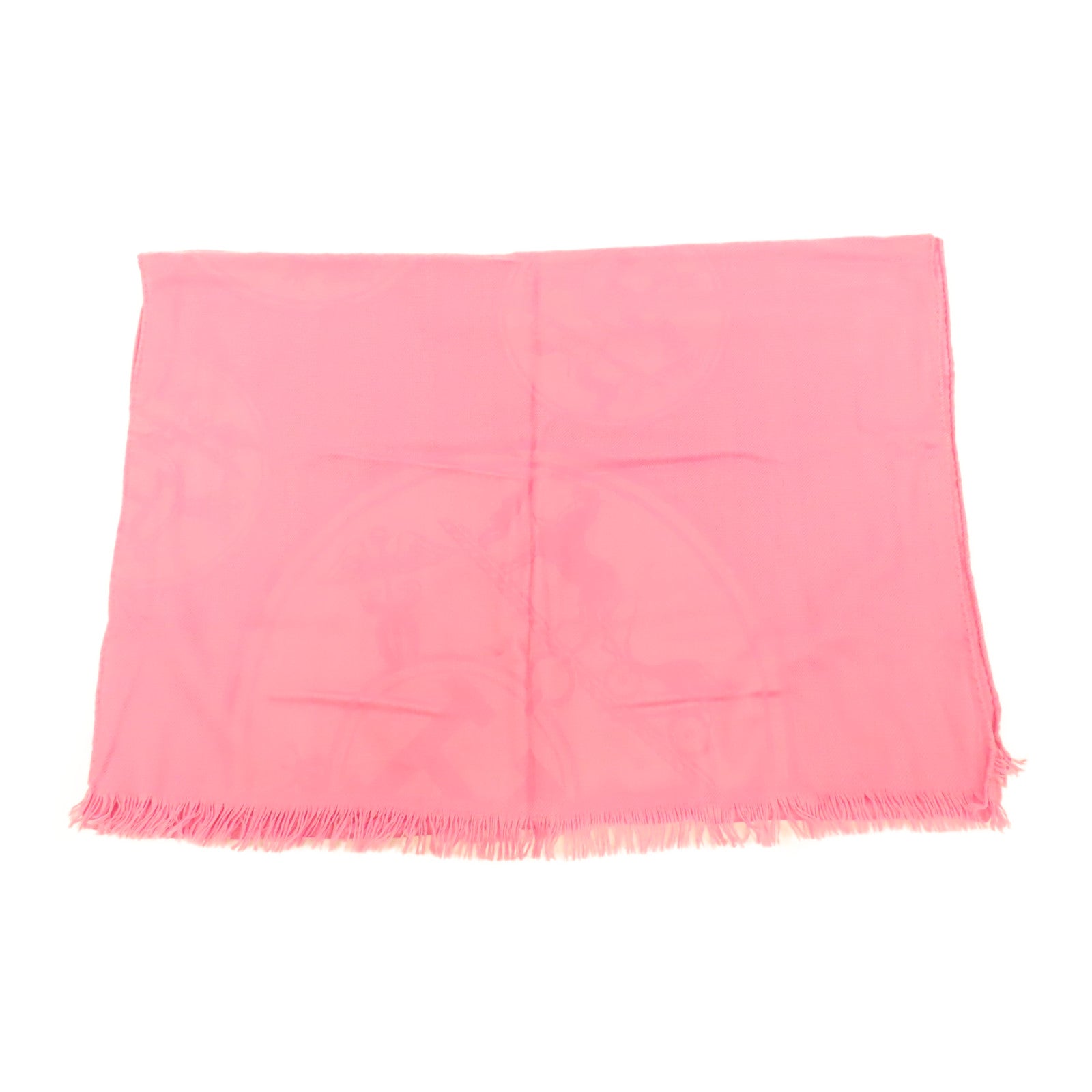 HERMES 羊絨Scarf圍巾粉紅色