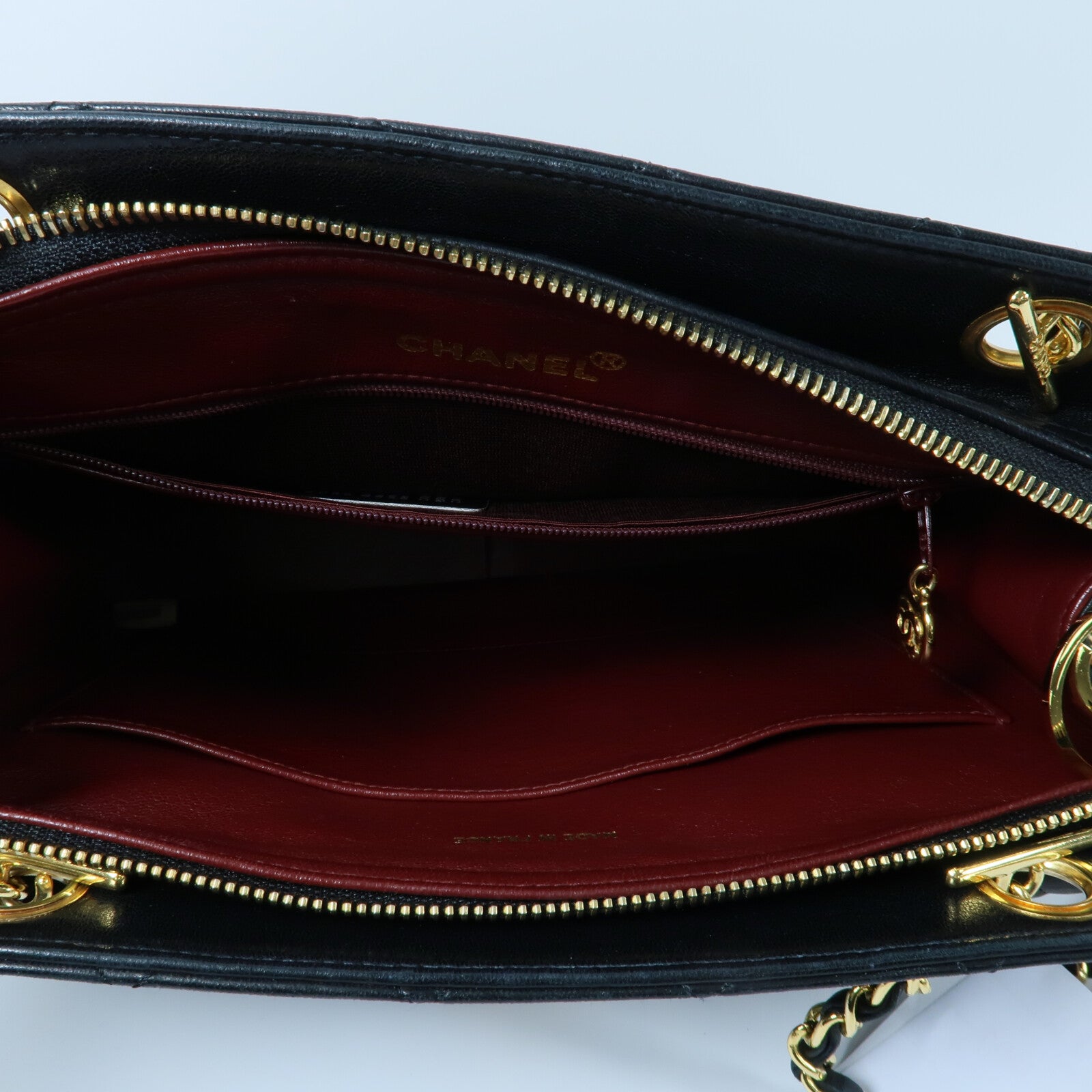 CHANEL 羊皮皮革Vintage Chain Shoulder Bag鏈帶肩背袋
