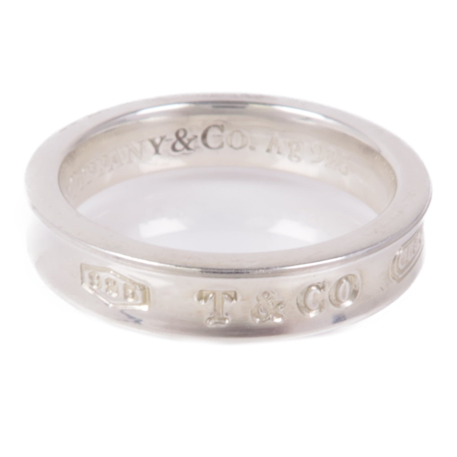 TIFFANY＆CO 925純銀Band Ring戒指US#4.75