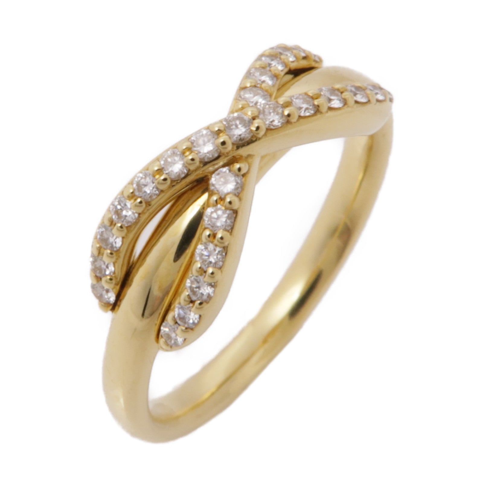 TIFFANY＆CO 18K黃金Diamond Ring鑽石戒指US#4.5