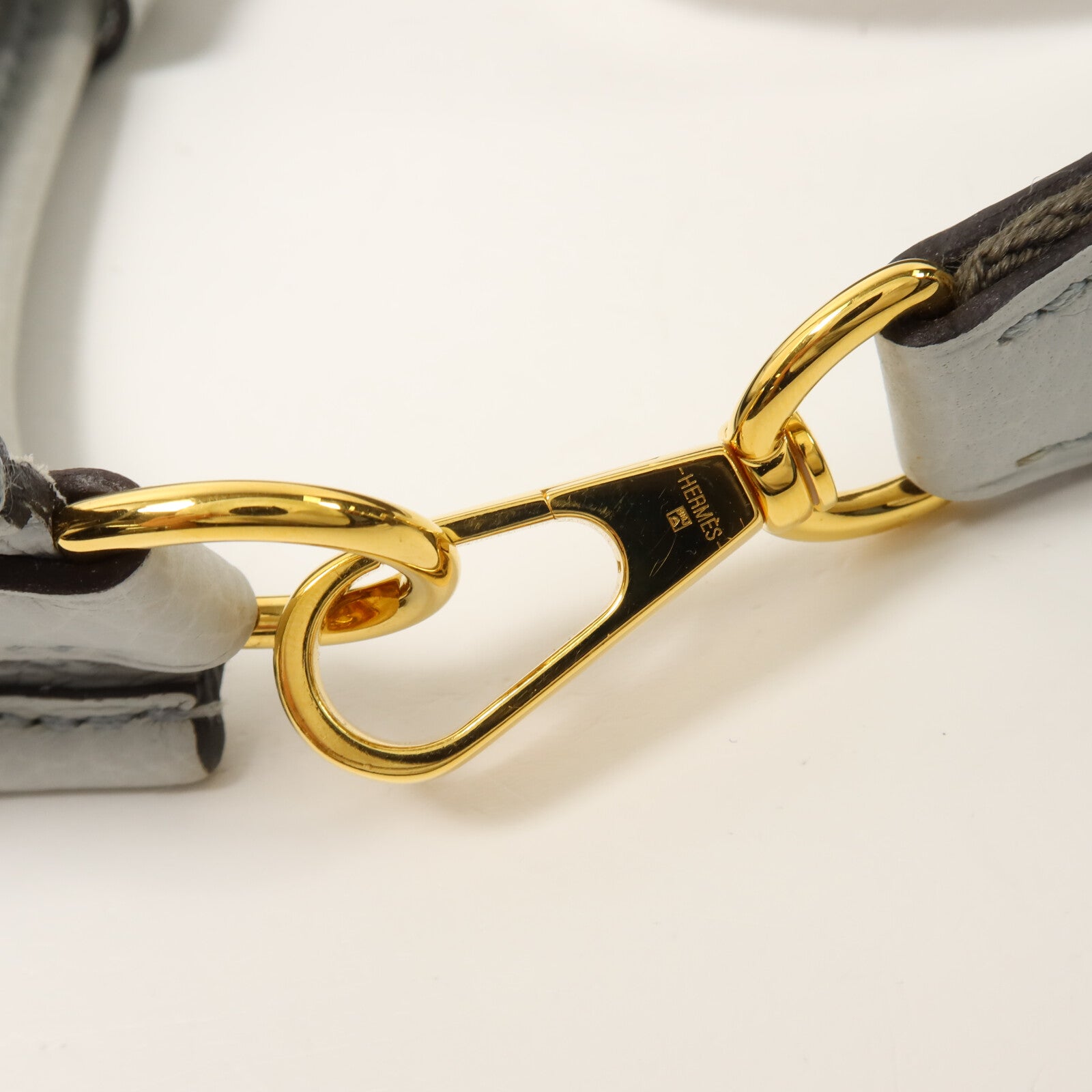 HERMES Clemence皮革Evelyne TPM肩背袋Bleu Pale