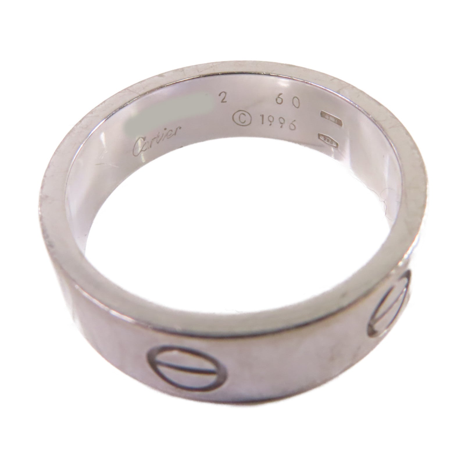 CARTIER 18K白金Love Ring戒指#60/US#9