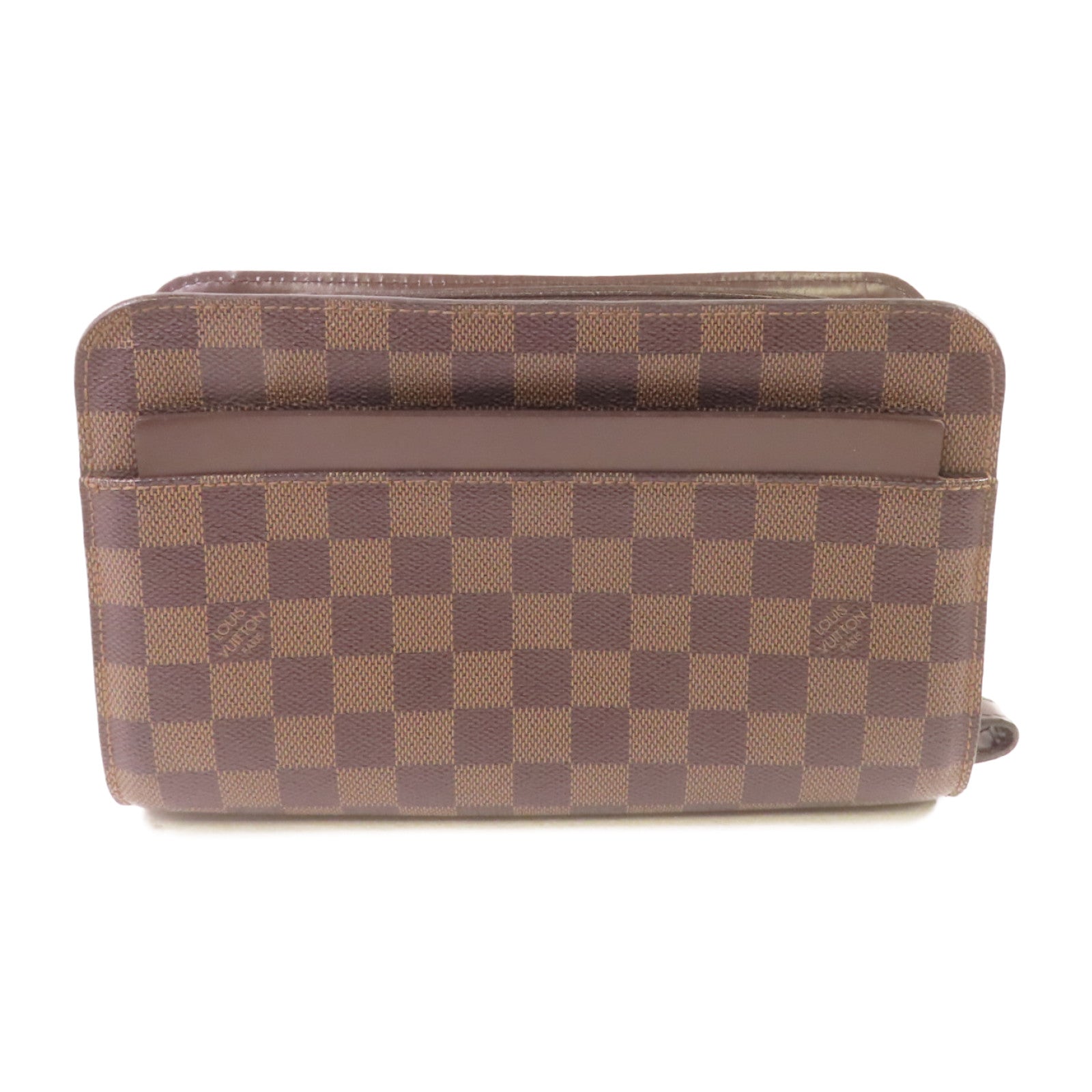 LOUIS VUITTON Damier Ebene Saint Louis Clutch Bag金扣手拿包啡色