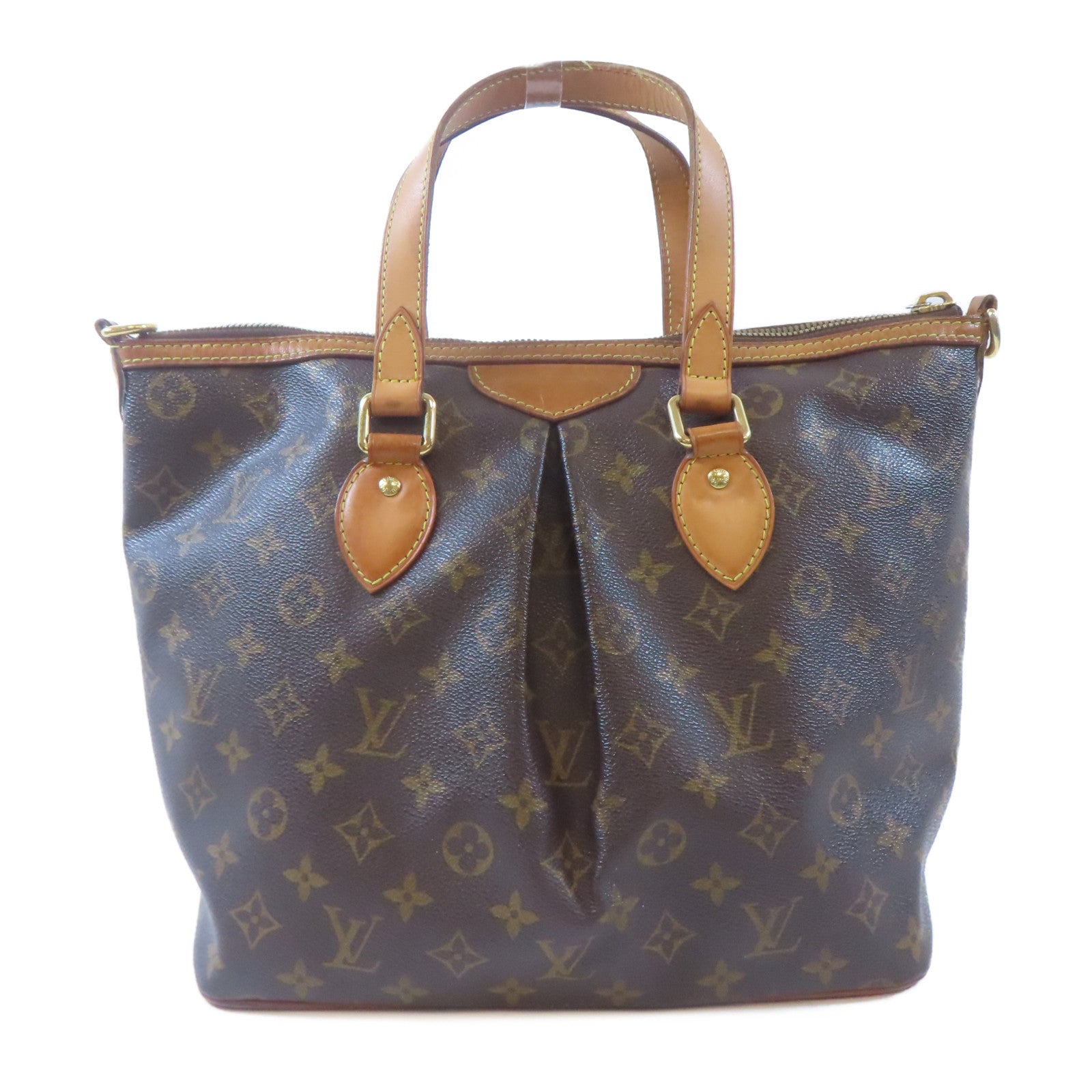 LOUIS VUITTON Monogram Palermo金扣手挽肩背兩用袋啡色