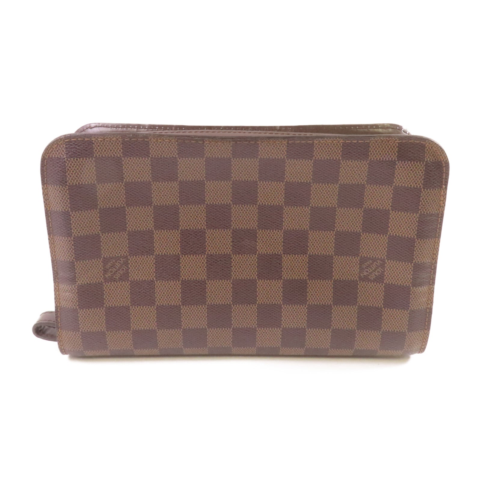 LOUIS VUITTON Damier Ebene Saint Louis Clutch Bag金扣手拿包啡色
