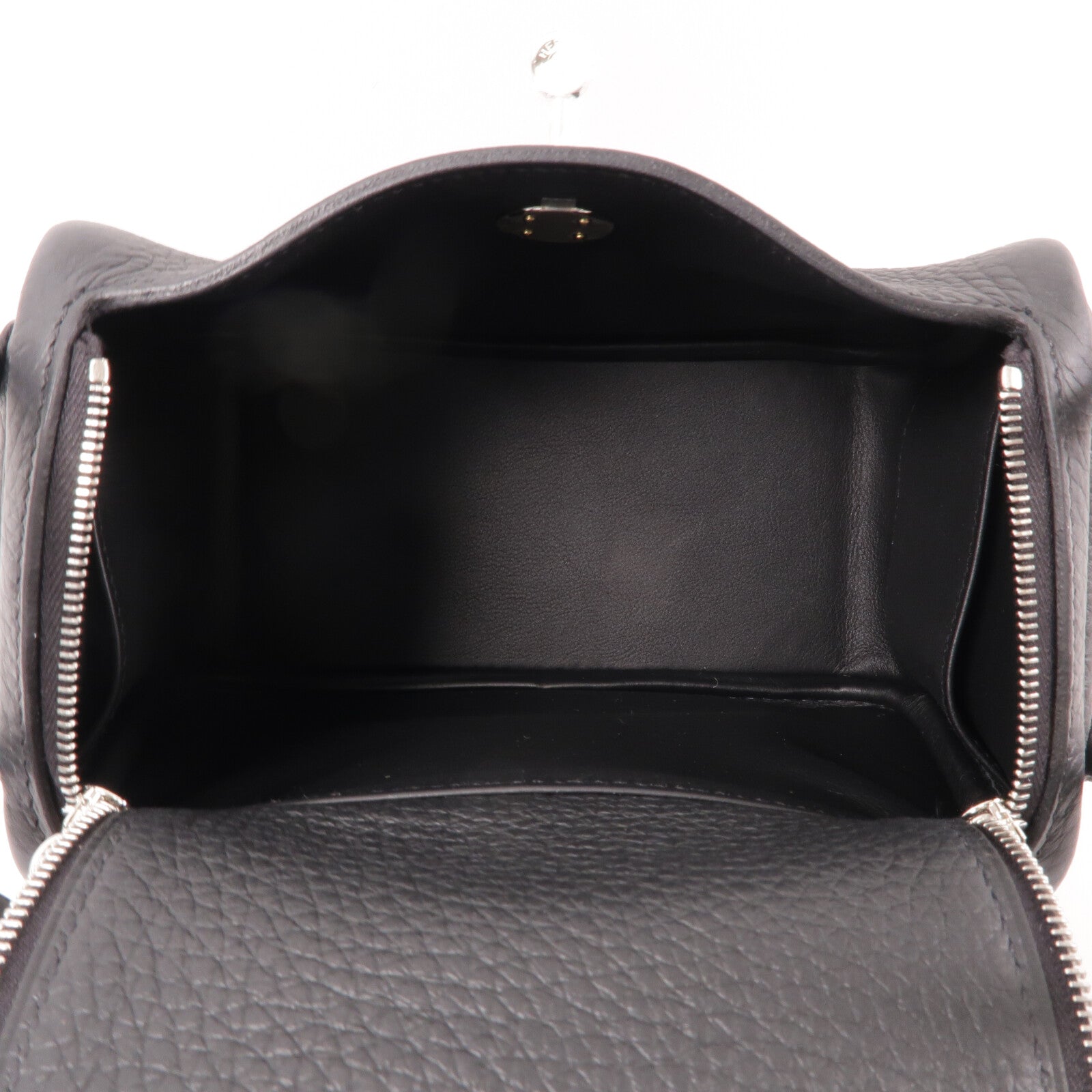 HERMES 【激減優惠】Clemence皮革Mini Lindy手挽肩背兩用袋Noir