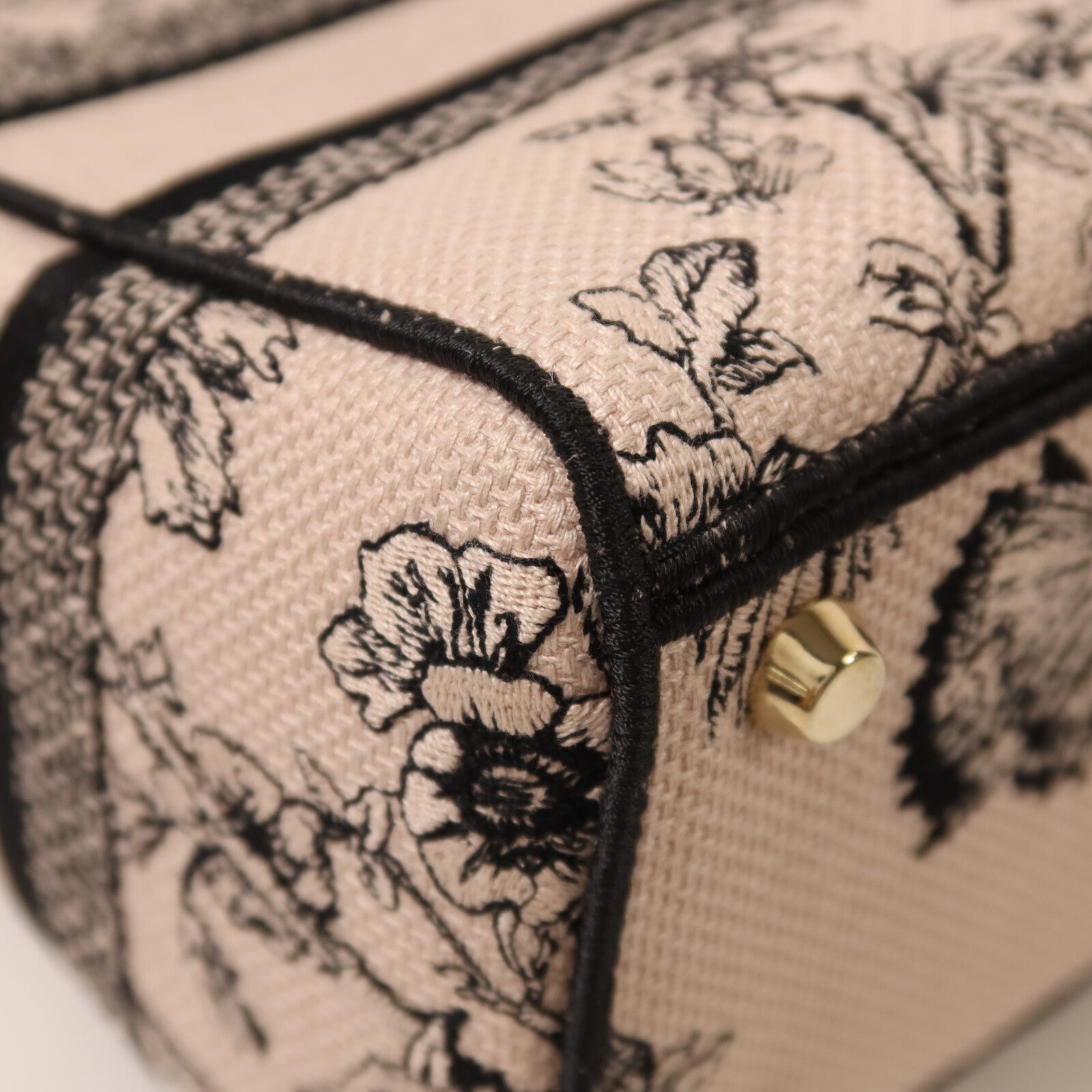 Dior 帆布Lady D-Lite Medium金扣手挽肩背兩用袋