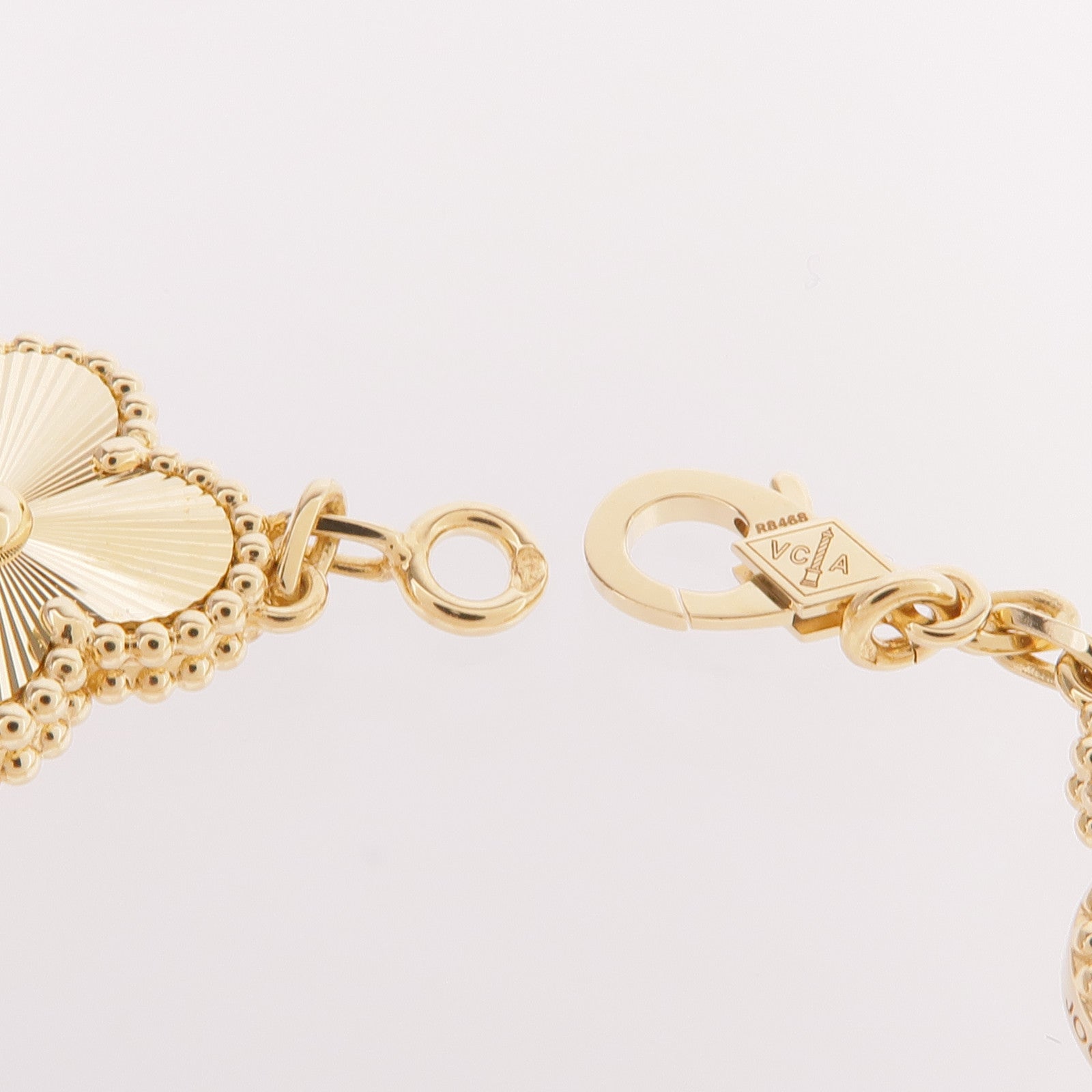 Van Cleef & Arpels 18K黃金Vintage Alhambra Bracelet 5 Motifs鑽石手鏈