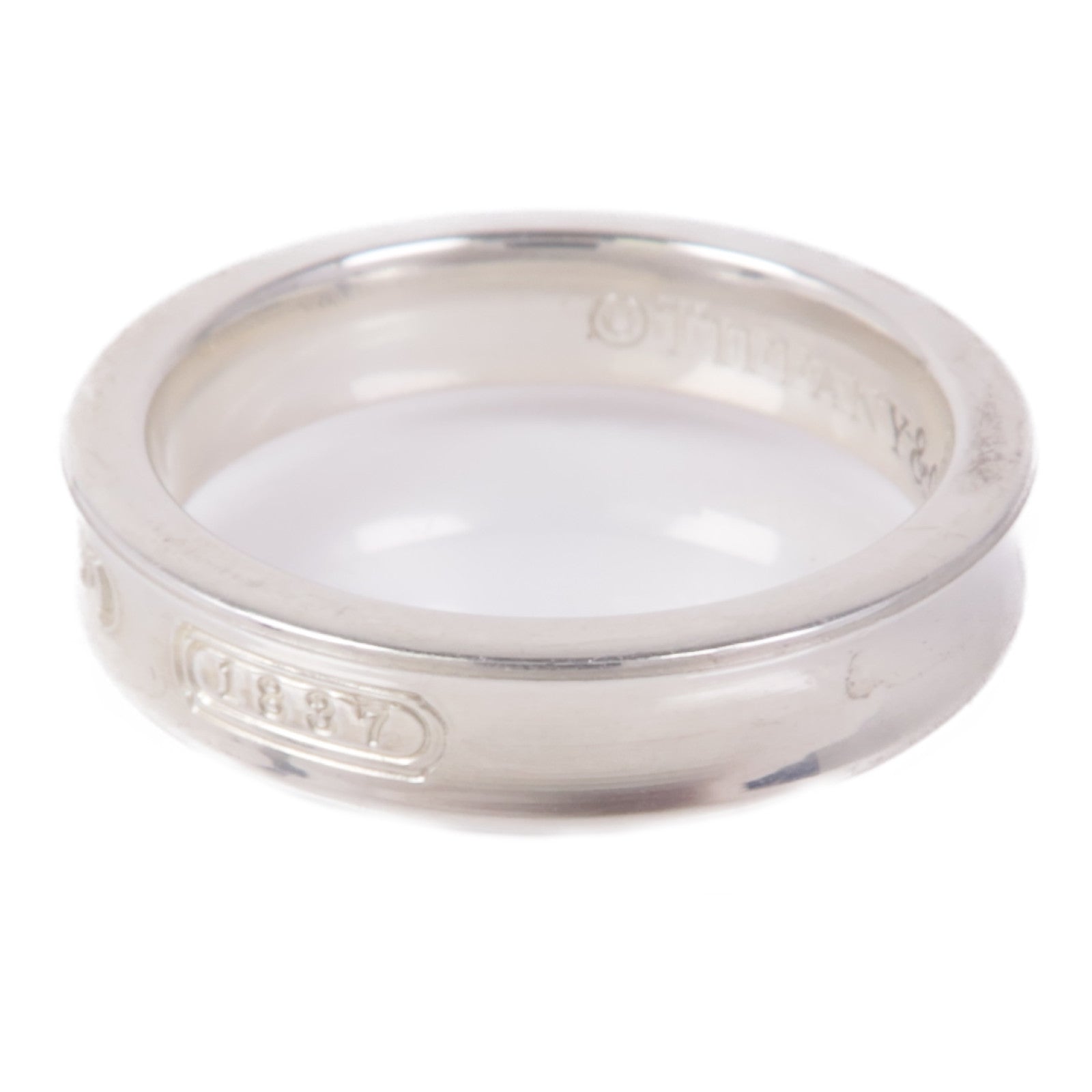 TIFFANY＆CO 925純銀Band Ring戒指US#4.75