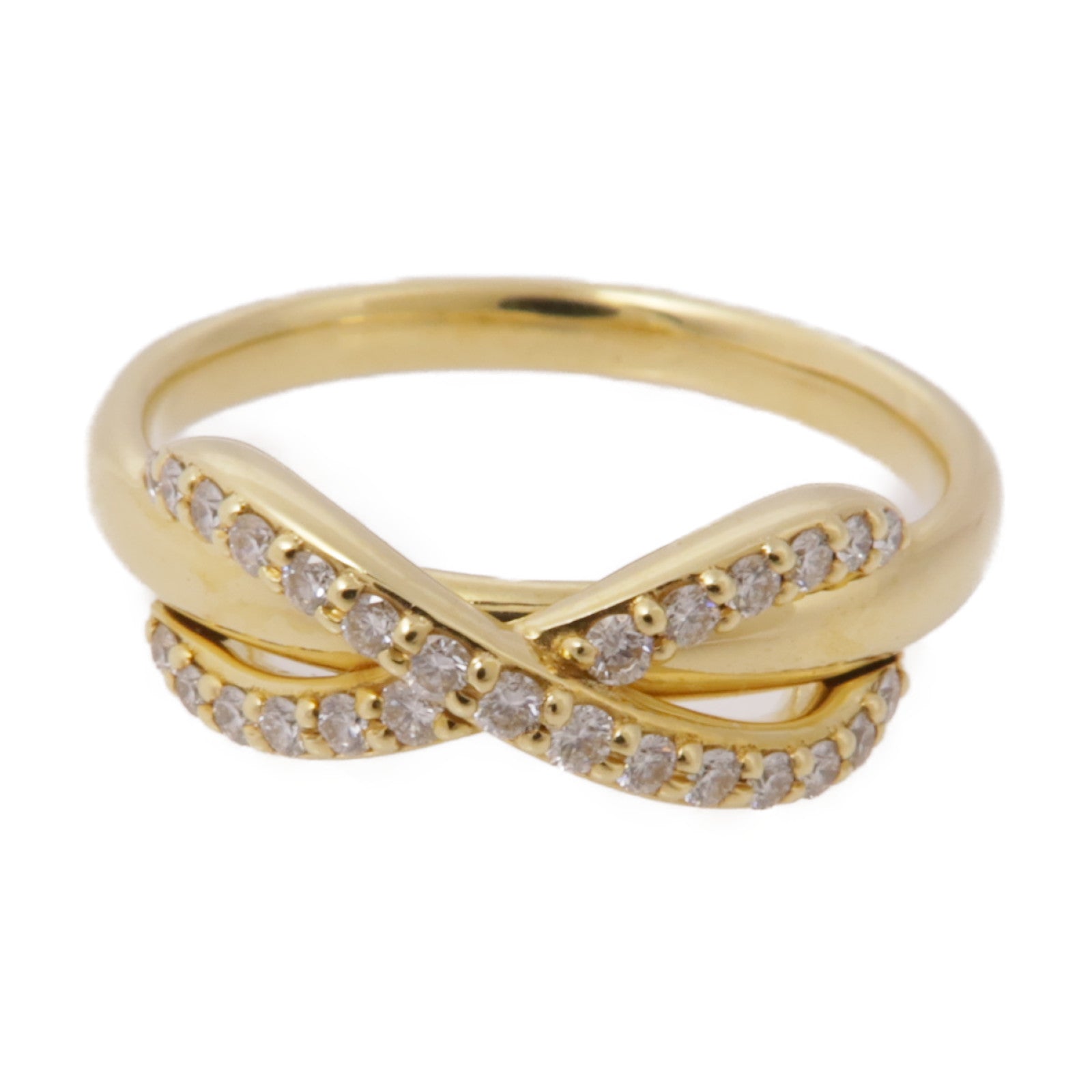 TIFFANY＆CO 18K黃金Diamond Ring鑽石戒指US#4.5