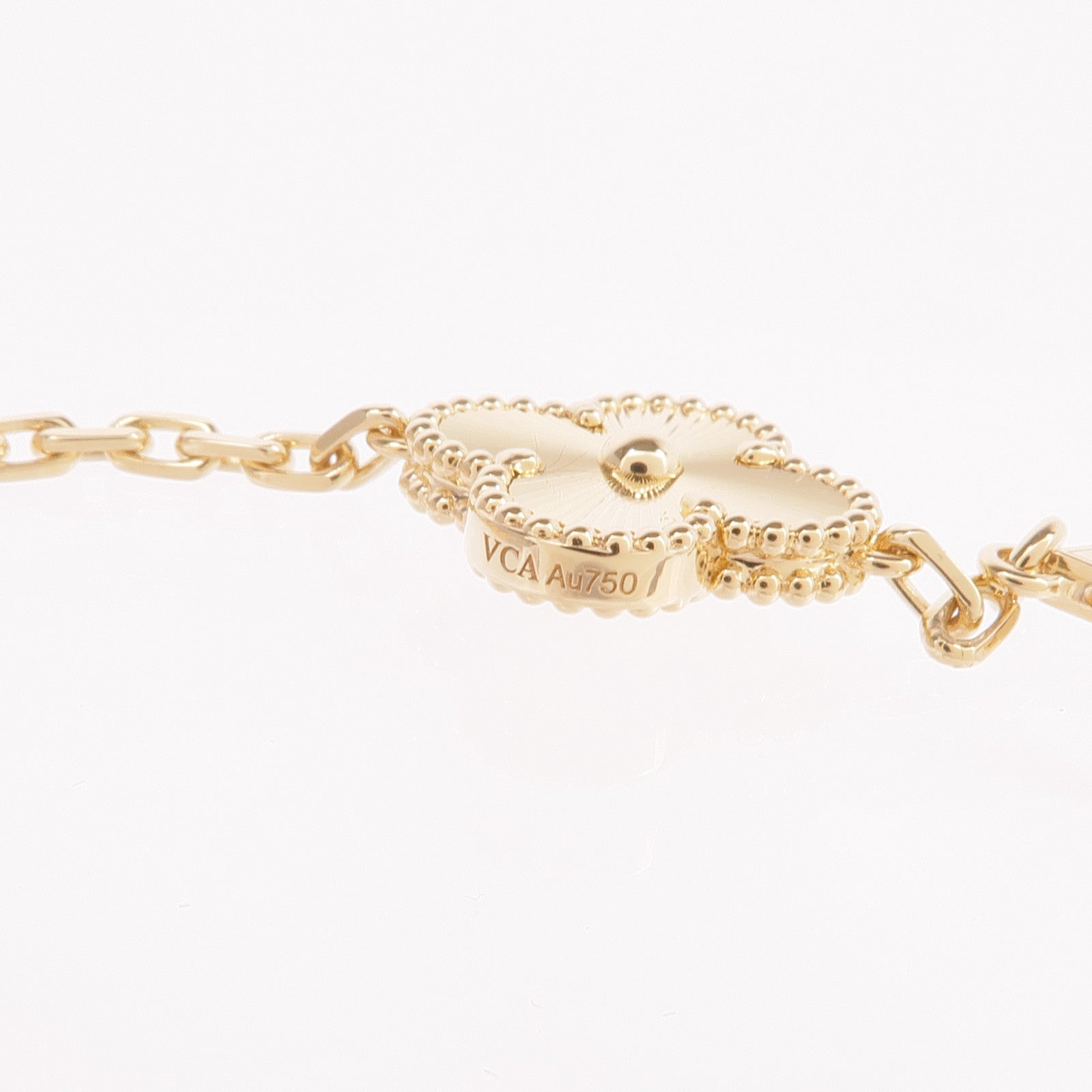 Van Cleef & Arpels 18K黃金Vintage Alhambra Bracelet 5 Motifs鑽石手鏈