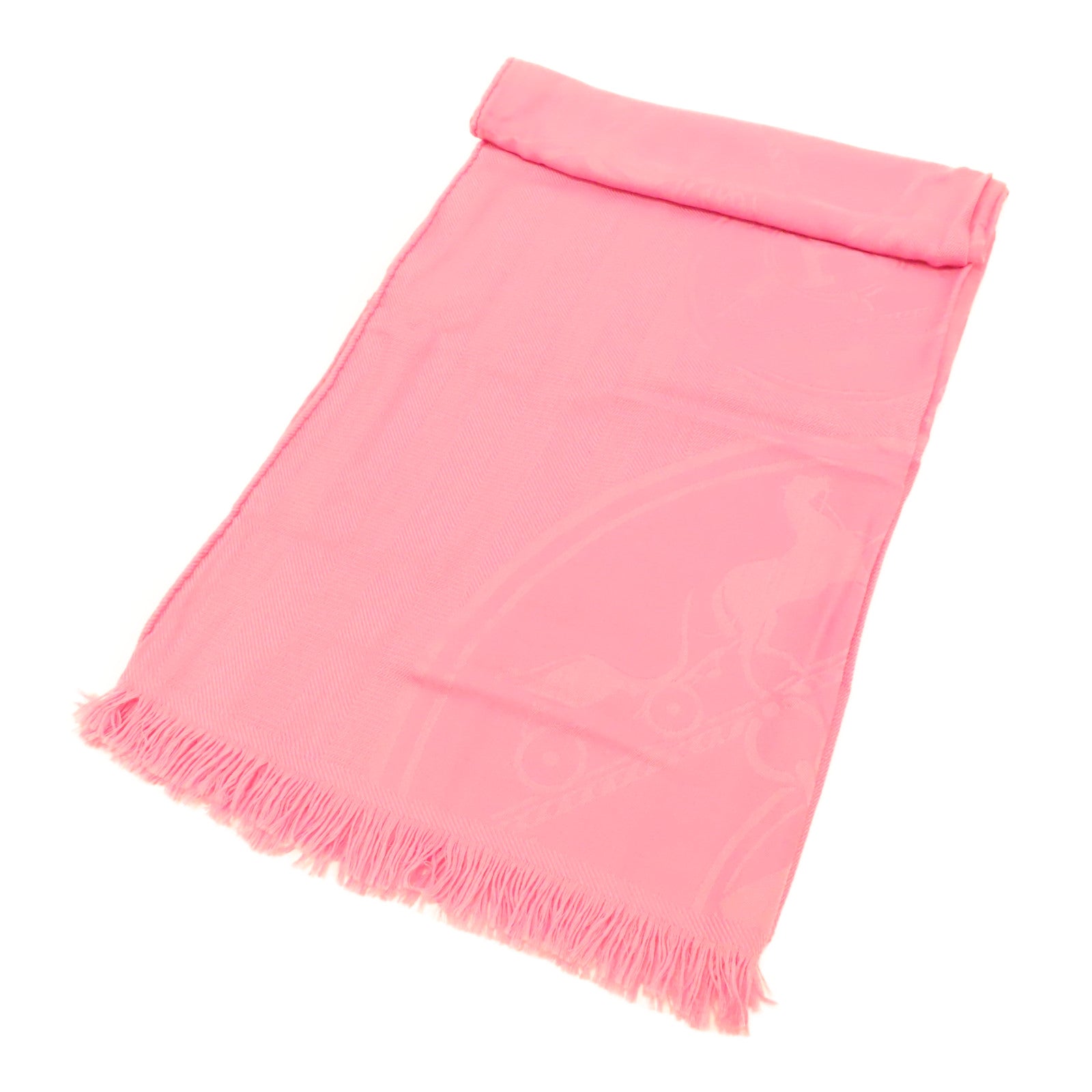 HERMES 羊絨Scarf圍巾粉紅色