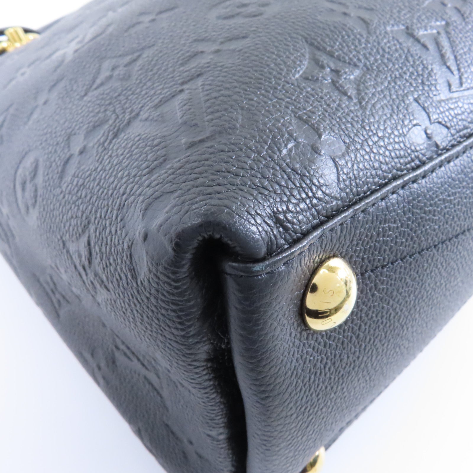 LOUIS VUITTON 【激減優惠】Monogram Empreinte V Tote MM金扣手挽肩背兩用袋黑色