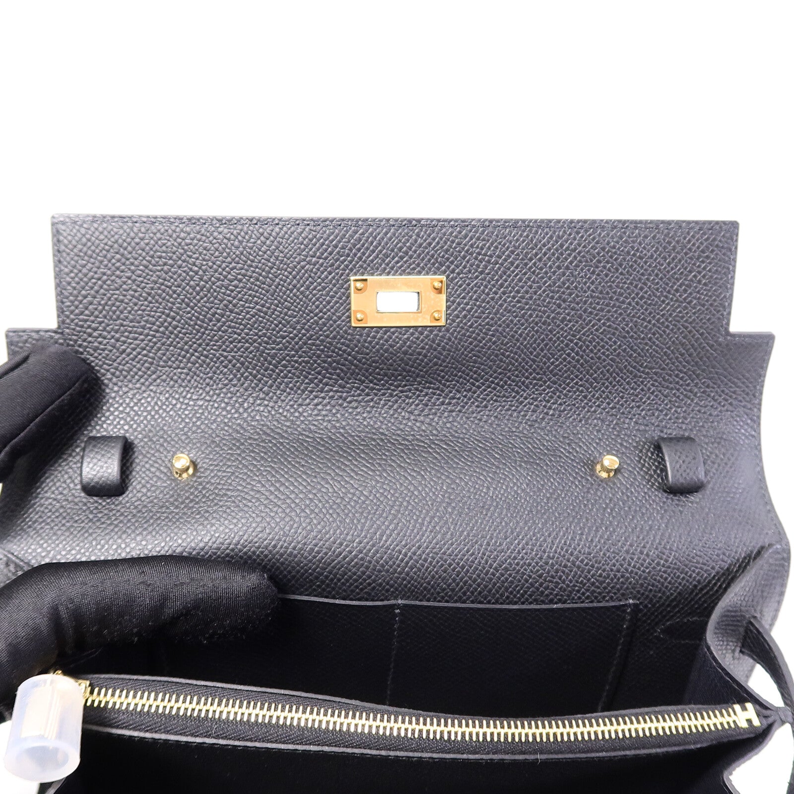 HERMES Epsom皮革Kelly To Go肩背袋Noir