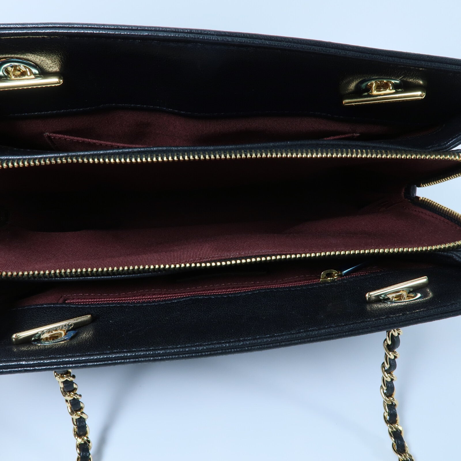 CHANEL 牛皮皮革Mademoiselle Vintage Tote鏈帶肩背袋