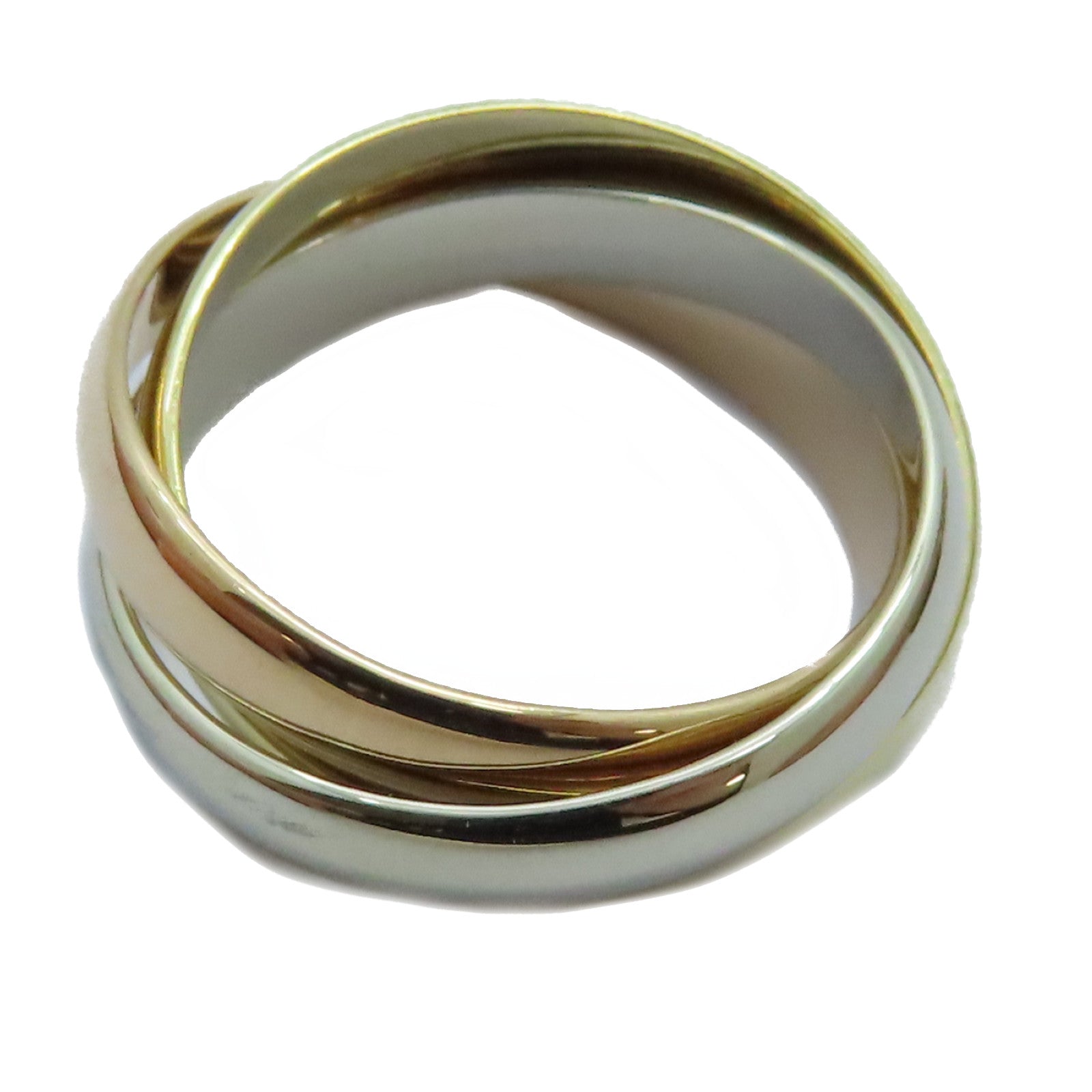 CARTIER 【激減優惠】18K黃金/白金/玫瑰金Trinity戒指Cartier#50/US#5.5