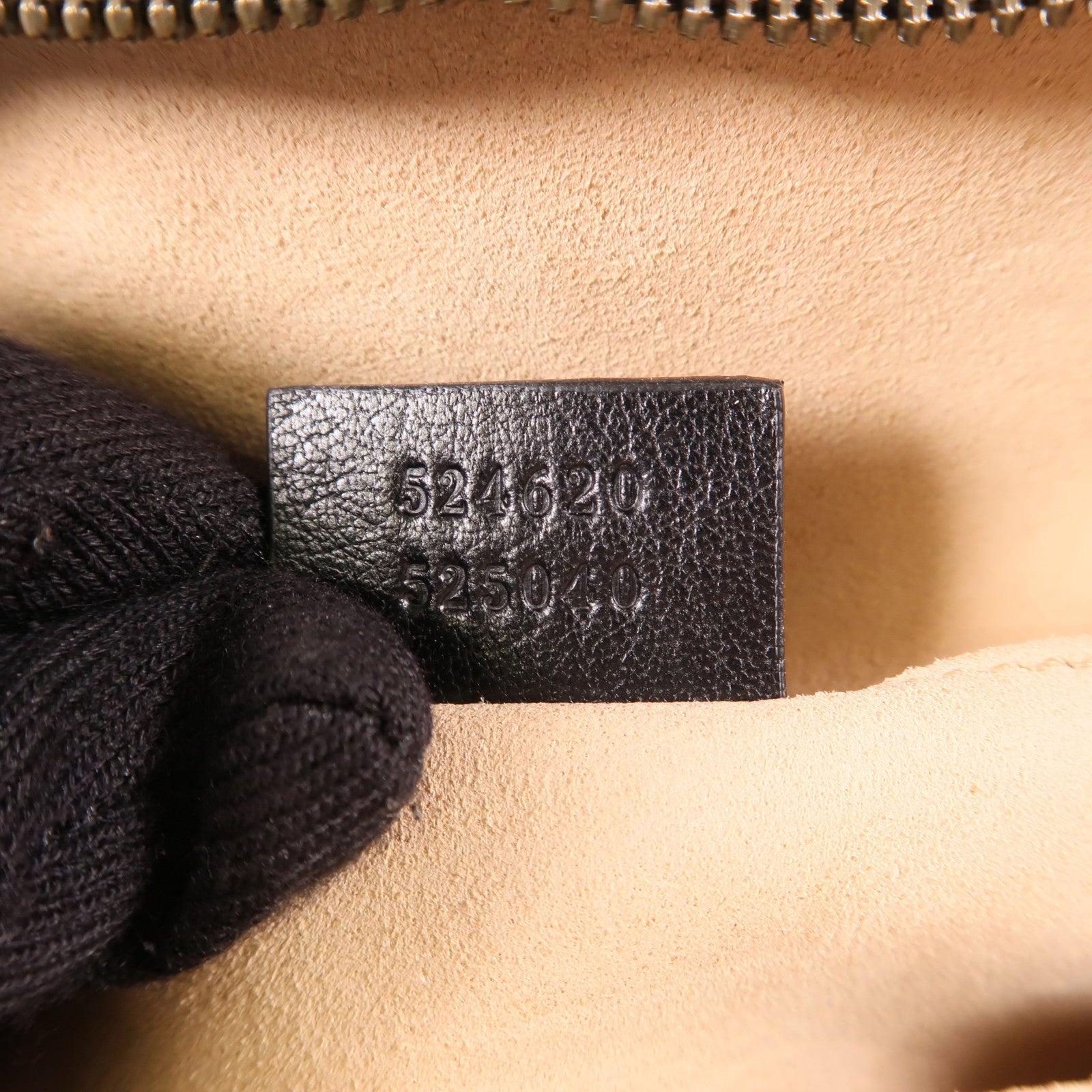 GUCCI GG GHW Shoulder Bag 524620 Calfskin Leather Black