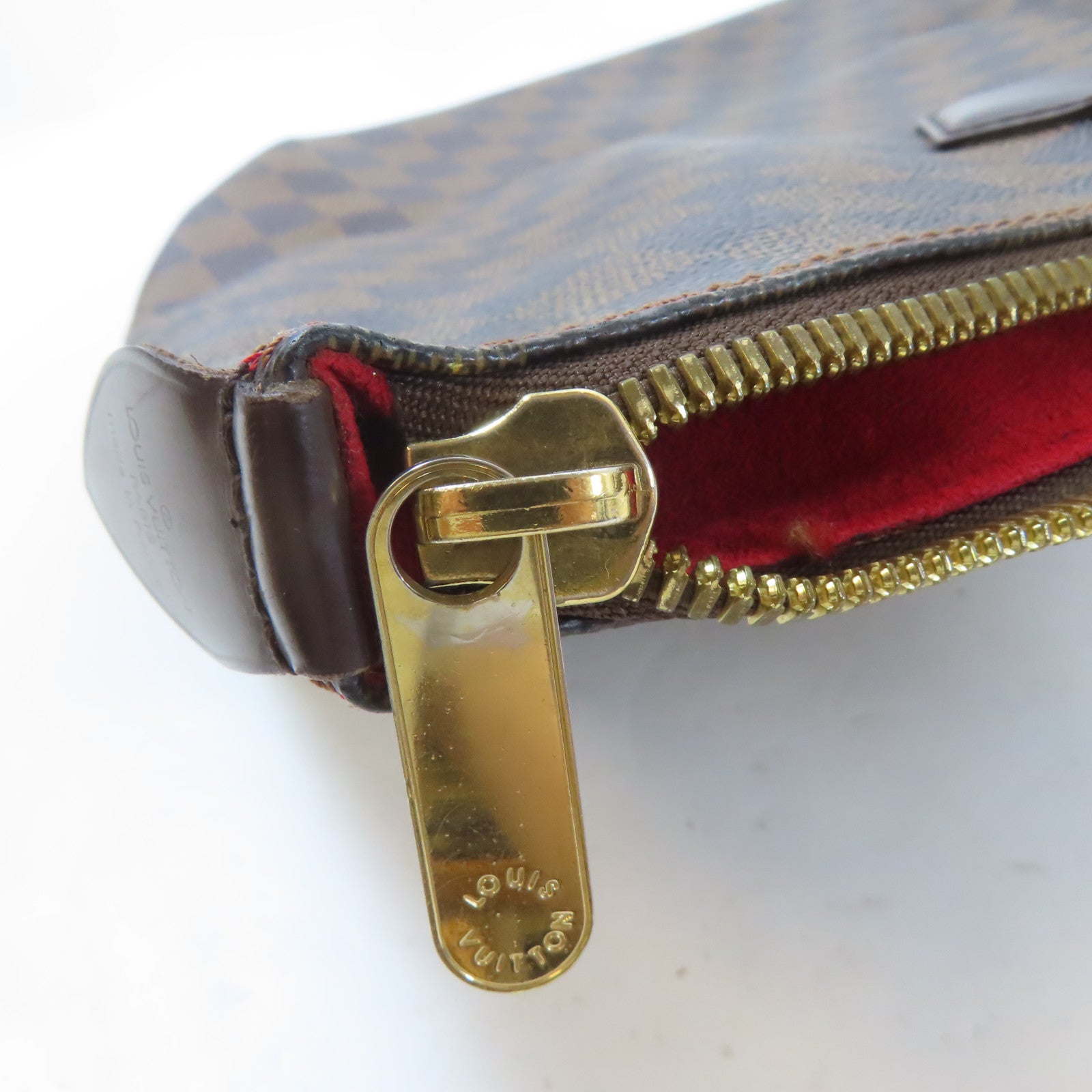 LOUIS VUITTON 【激減優惠】Damier Saleya MM金扣手挽袋啡色