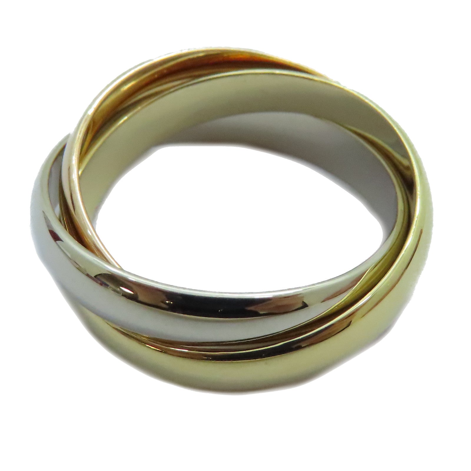 CARTIER 【激減優惠】18K黃金/白金/玫瑰金Trinity戒指Cartier#50/US#5.5