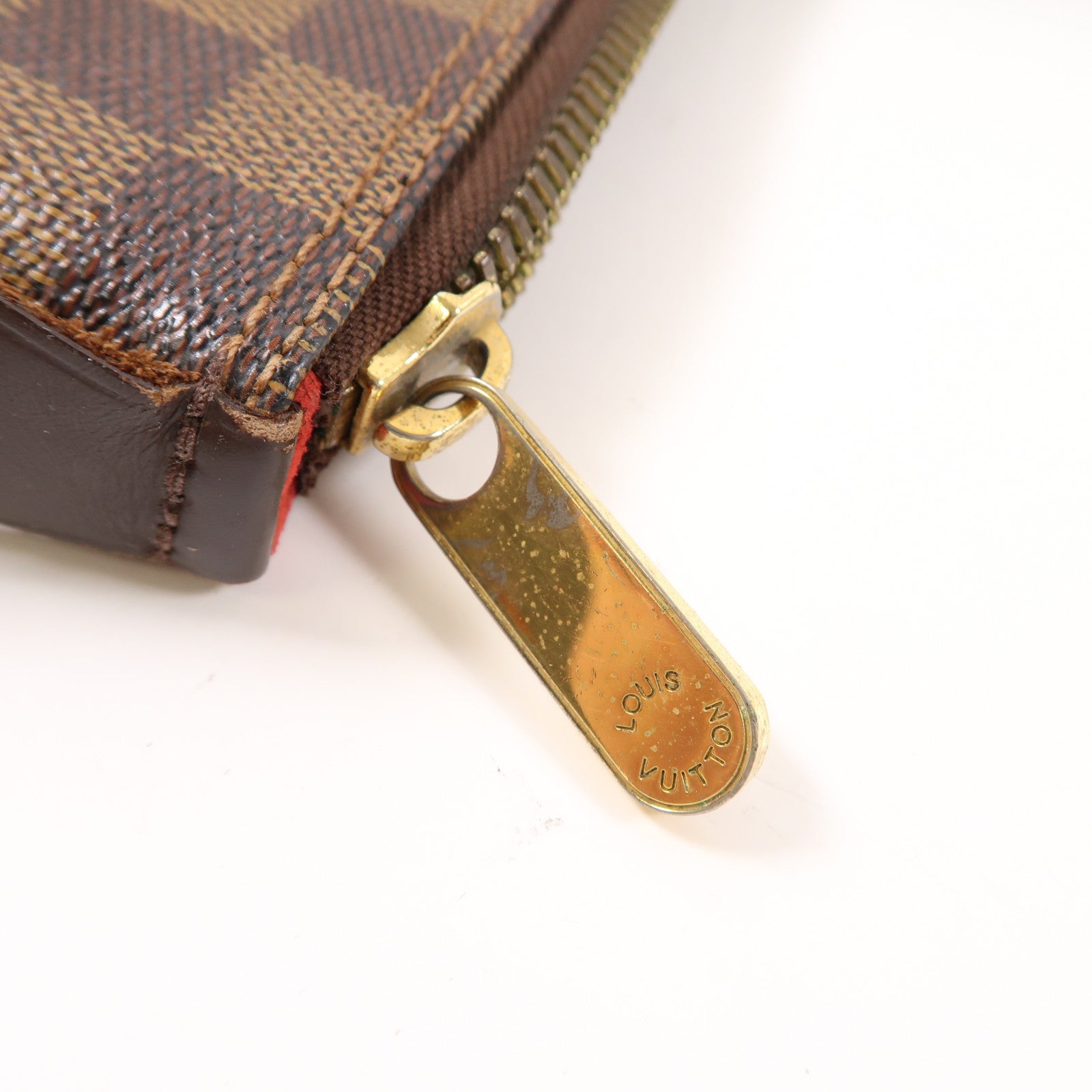 LOUIS VUITTON Damier Saleya MM金扣肩背袋棕色