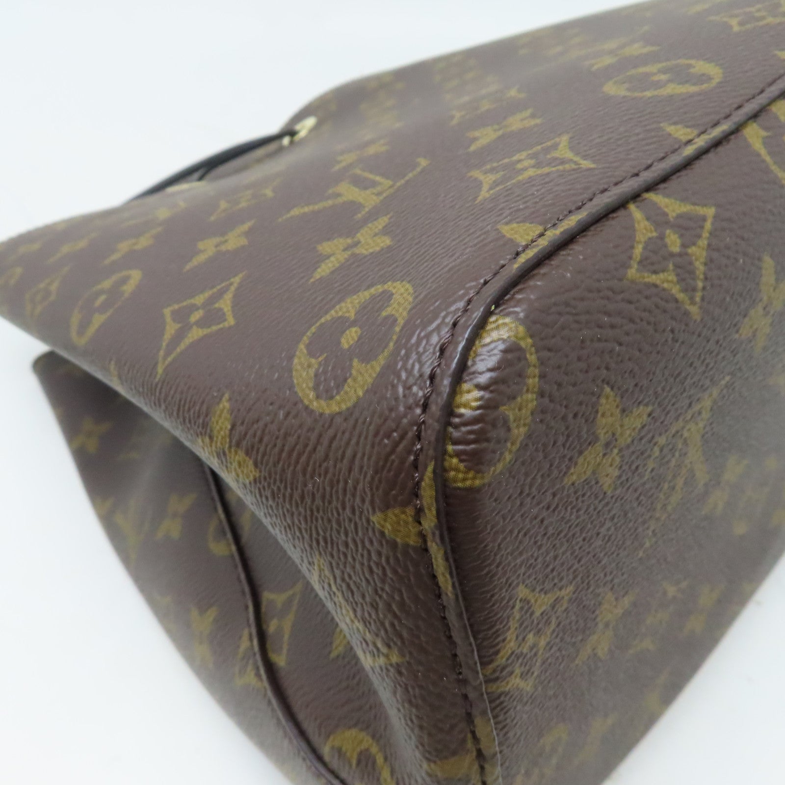 LOUIS VUITTON Monogram Neo Noe MM金扣肩背袋啡色/黑色