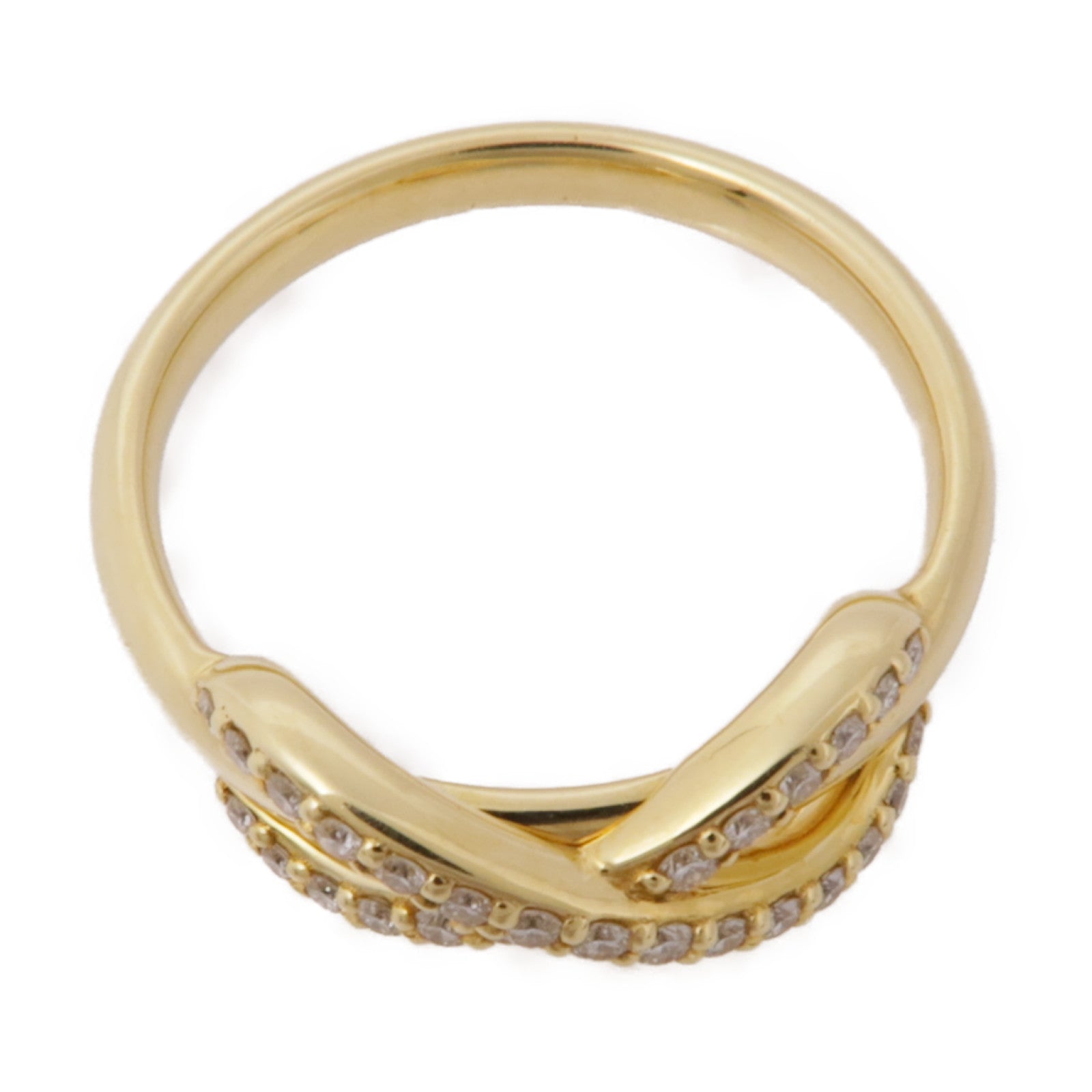 TIFFANY＆CO 18K黃金Diamond Ring鑽石戒指US#4.5