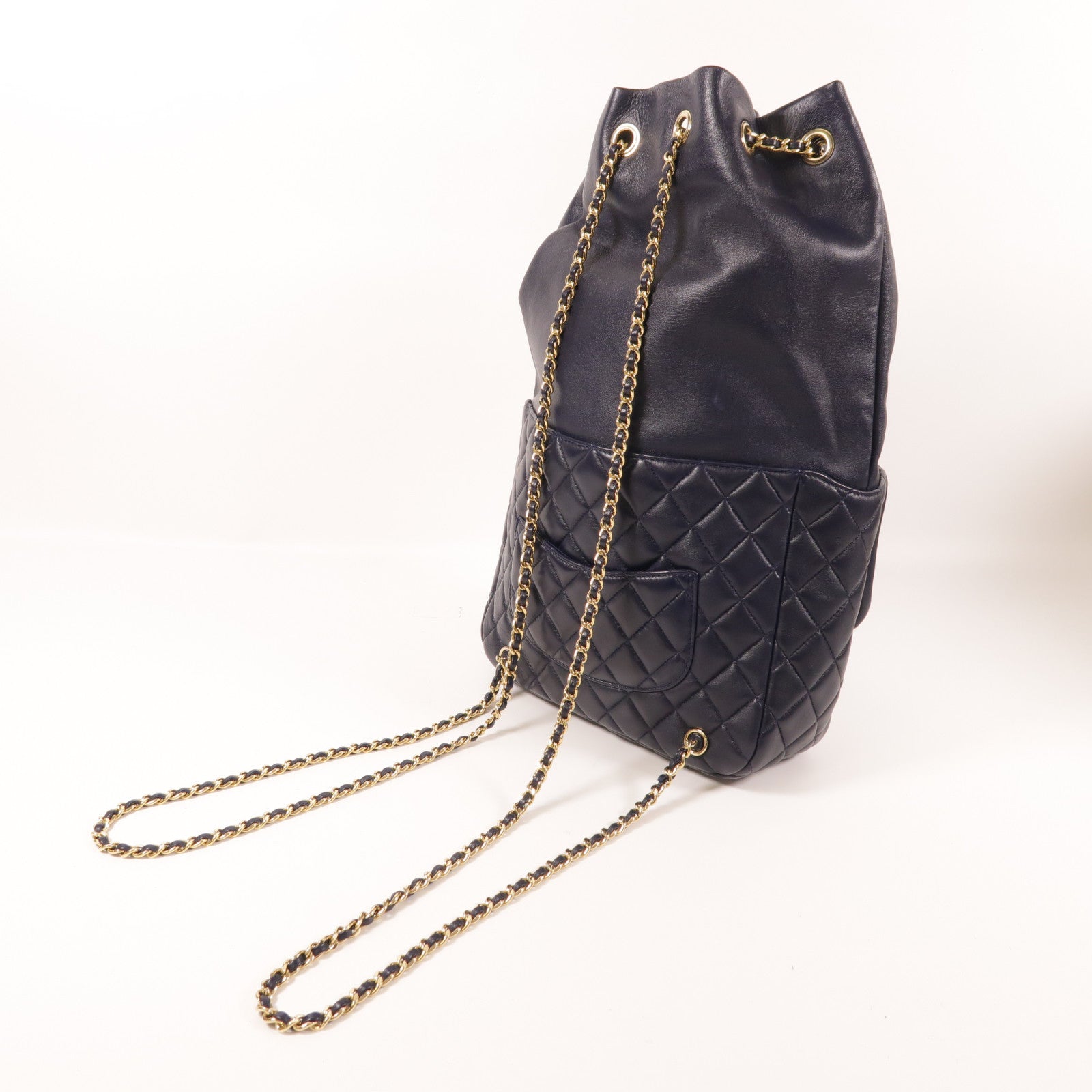 CHANEL 【激減優惠】羊皮皮革Backpack金扣背包