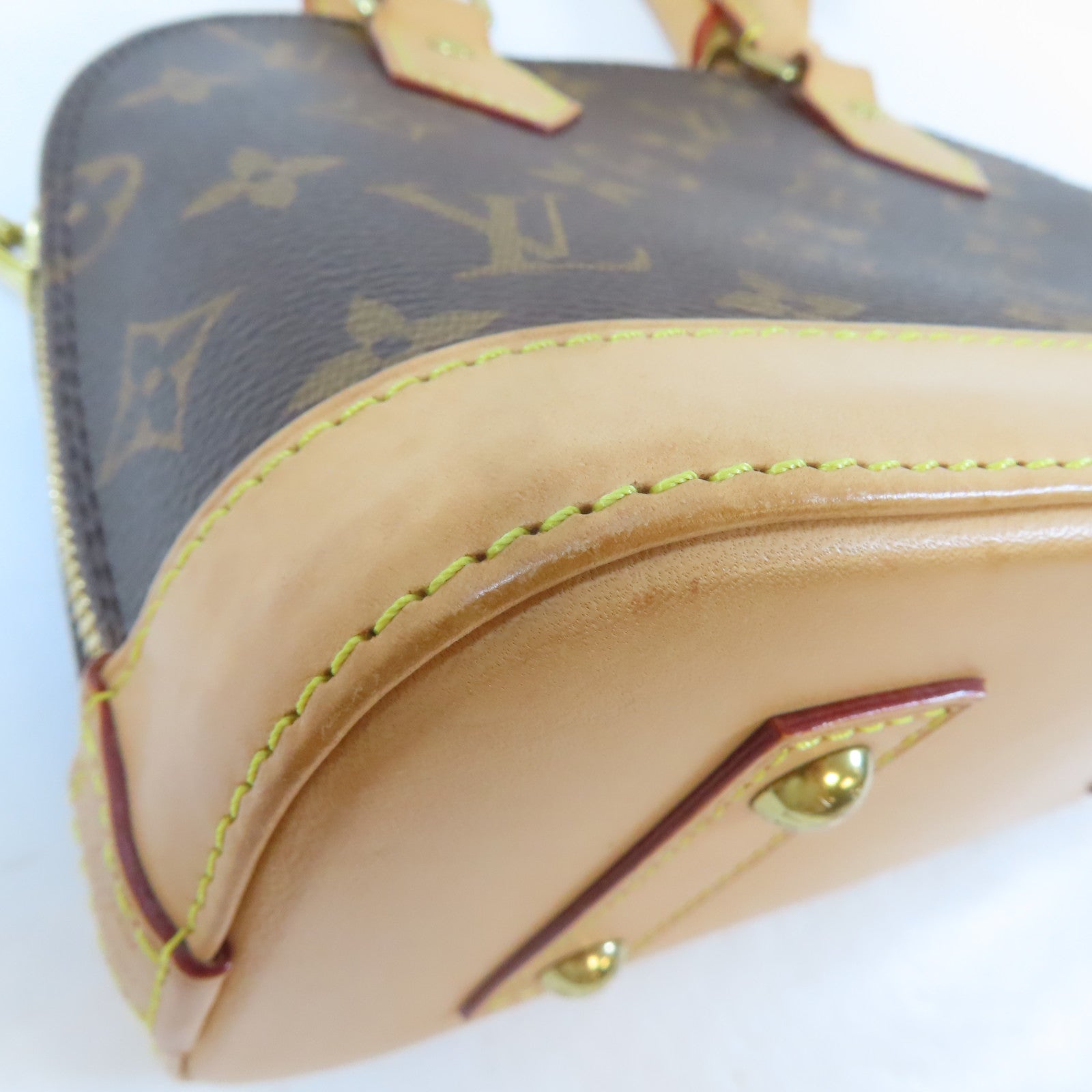 LOUIS VUITTON Monogram Alma BB金扣手挽肩背兩用袋啡色