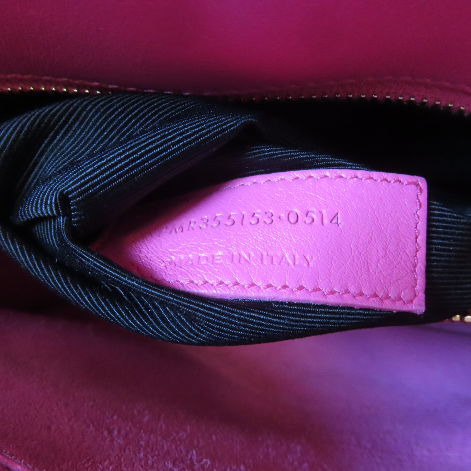 SAINT LAURENT 牛皮皮革Sac de Jour金扣手挽肩背兩用袋粉紅色