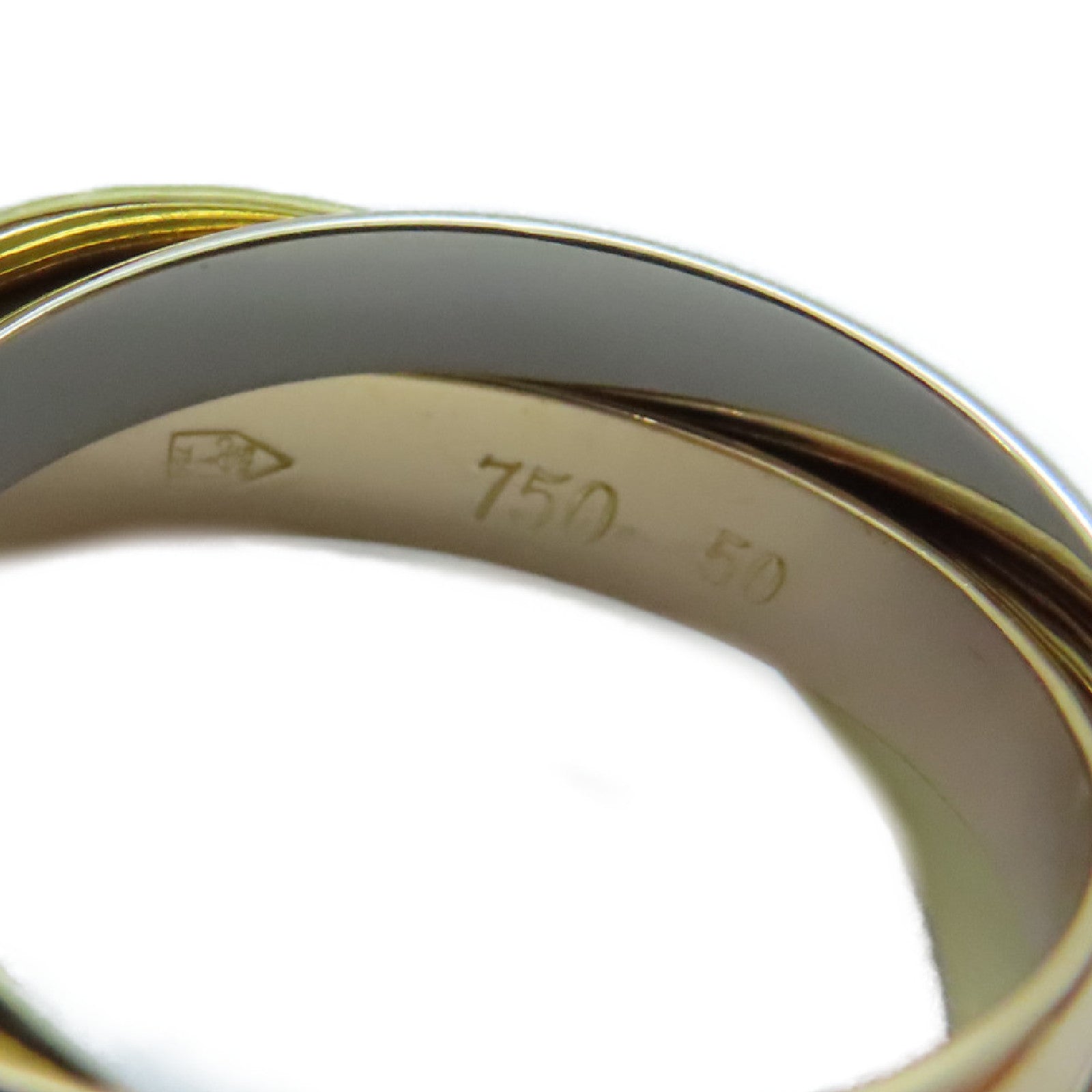 CARTIER 【激減優惠】18K黃金/白金/玫瑰金Trinity戒指Cartier#50/US#5.5