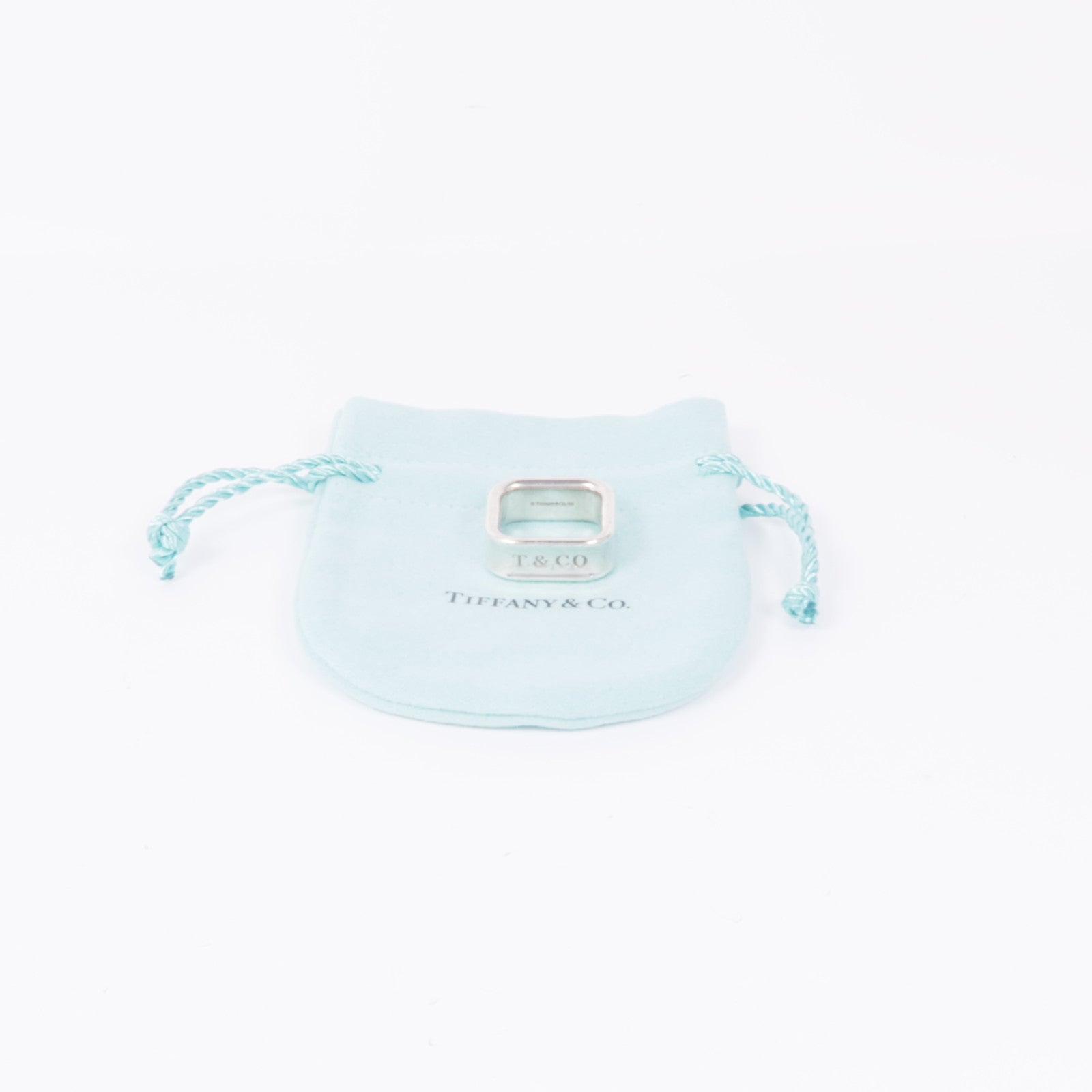 TIFFANY＆CO 925純銀1837 Square Ring戒指US#5.5
