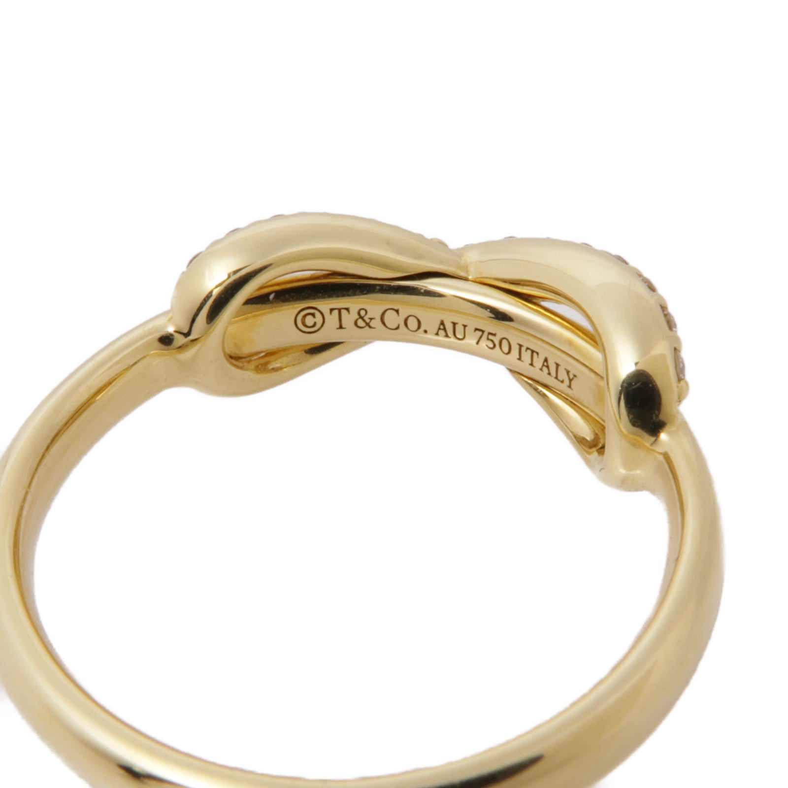 TIFFANY＆CO 18K黃金Diamond Ring鑽石戒指US#4.5