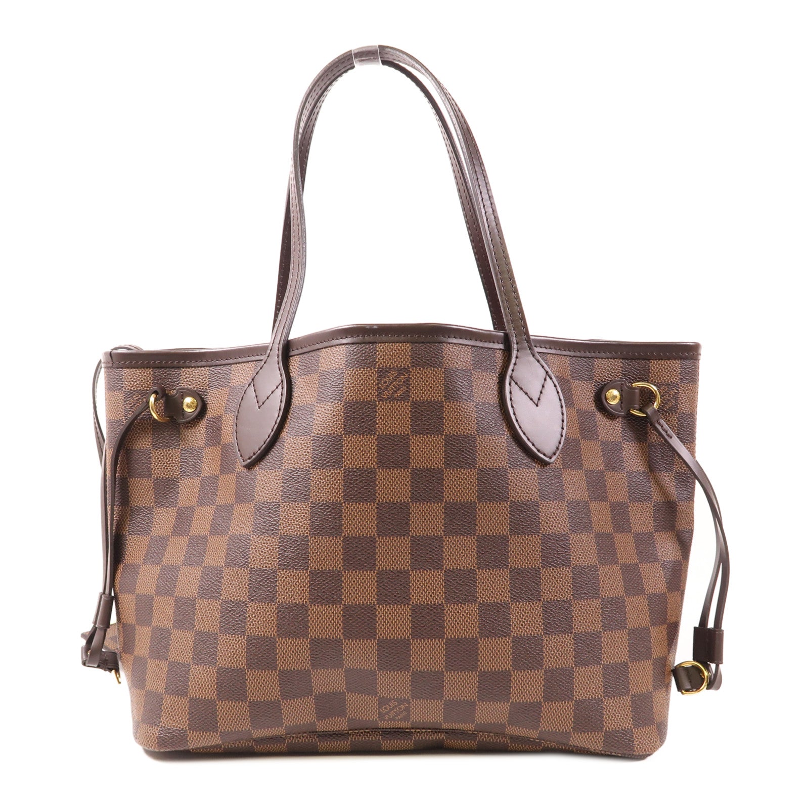 LOUIS VUITTON Damier Neverfull PM金扣肩背袋