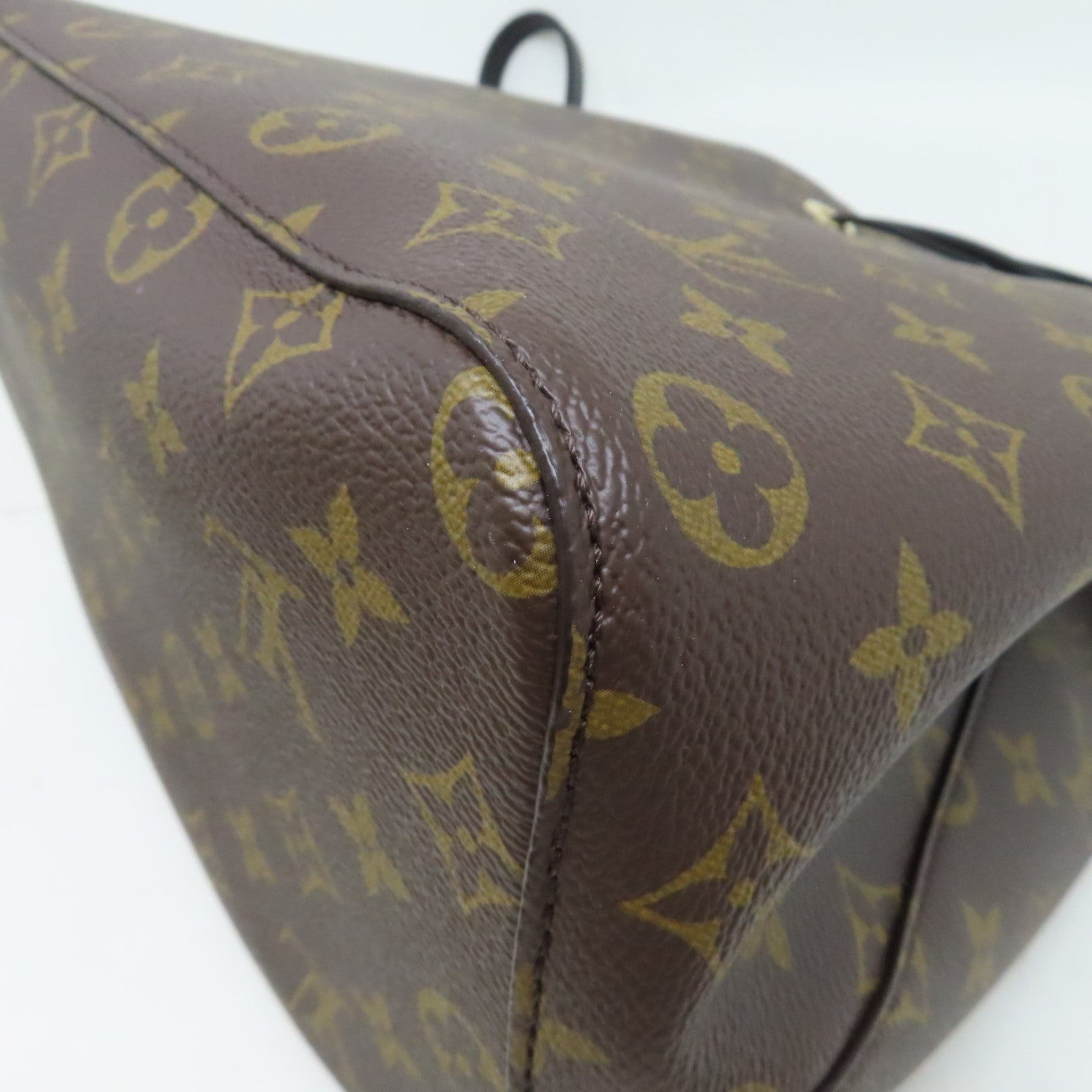 LOUIS VUITTON Monogram Neo Noe MM金扣肩背袋啡色/黑色