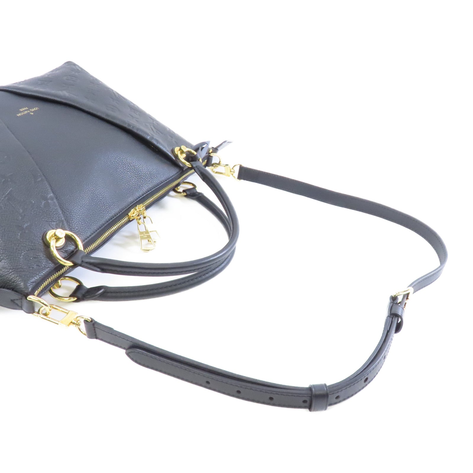 LOUIS VUITTON 【激減優惠】Monogram Empreinte V Tote MM金扣手挽肩背兩用袋黑色