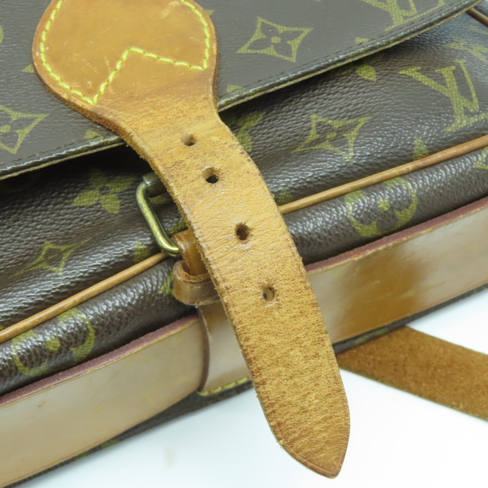 LOUIS VUITTON 【激減優惠】Monogram Cartouchiere GM金扣肩背袋啡色
