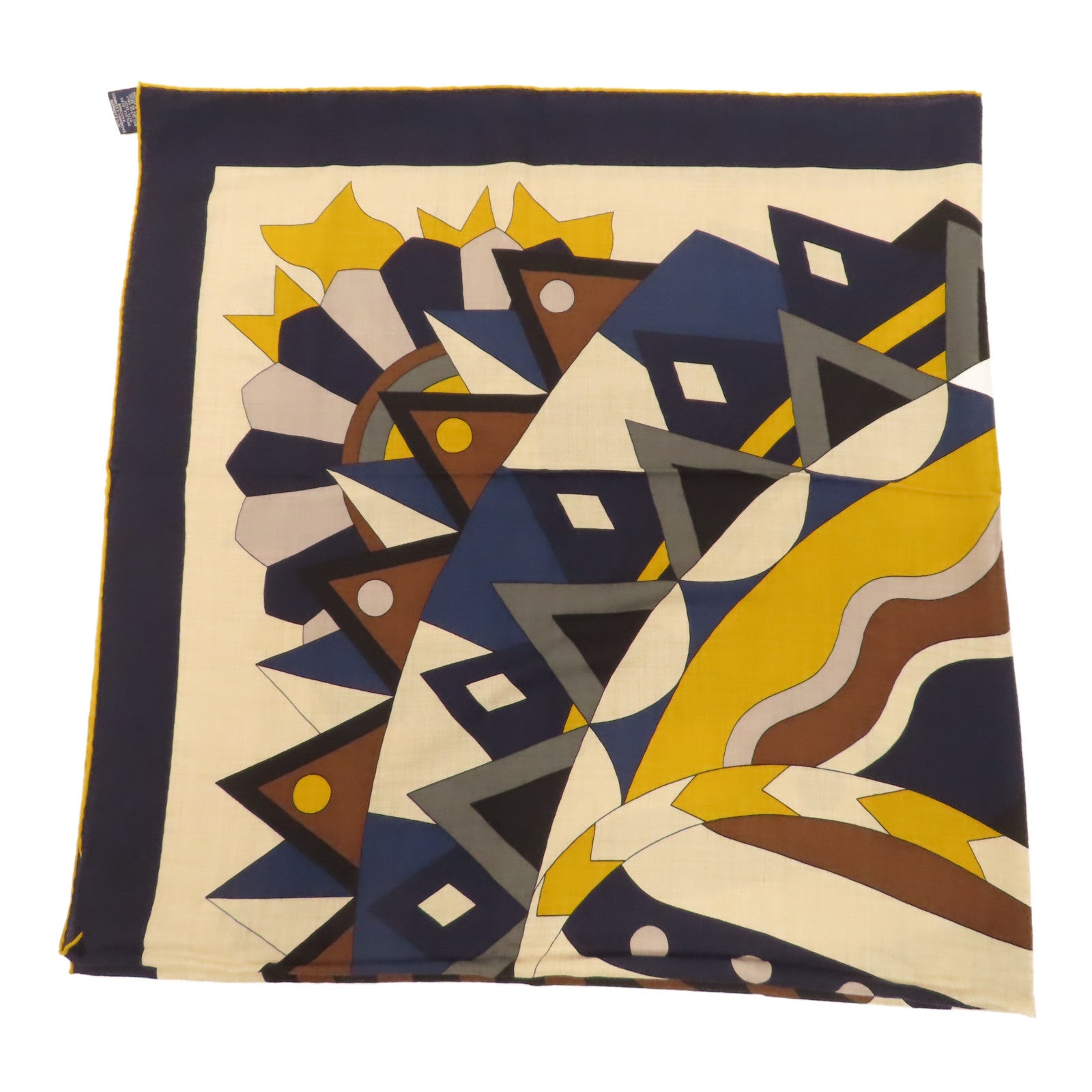 HERMES 羊絨Scarf圍巾藍色