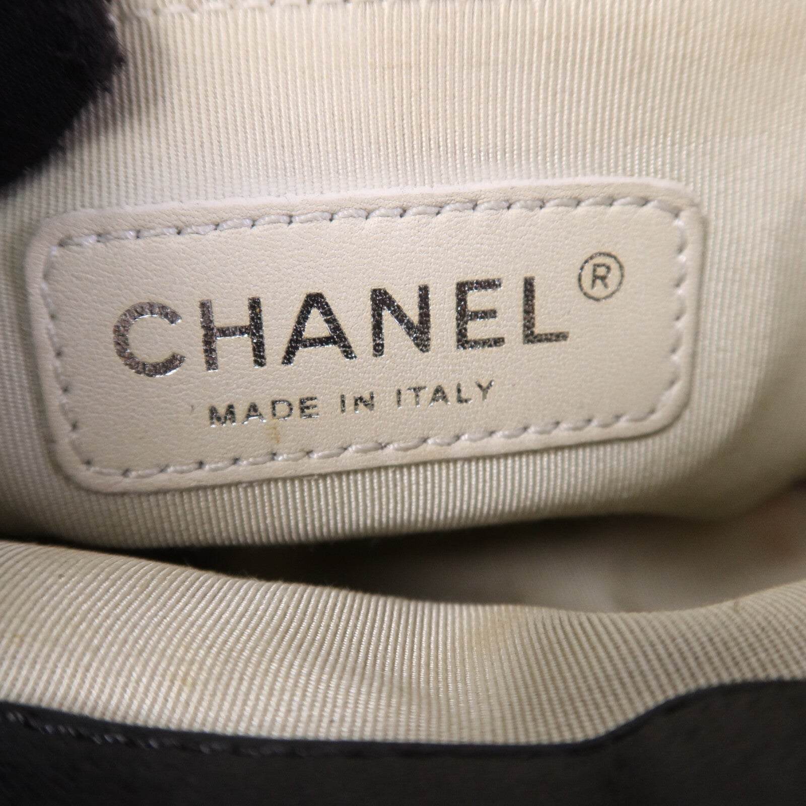 CHANEL 牛皮皮革Chain Shoulder銀扣鏈帶肩背袋