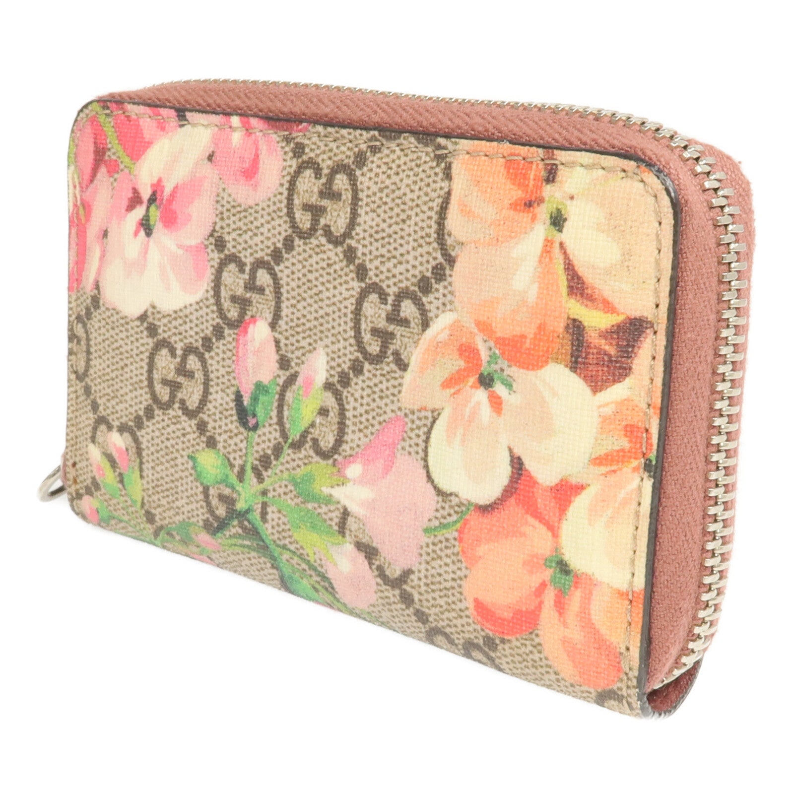 GUCCI 塗層帆布Card Case銀扣卡片套
