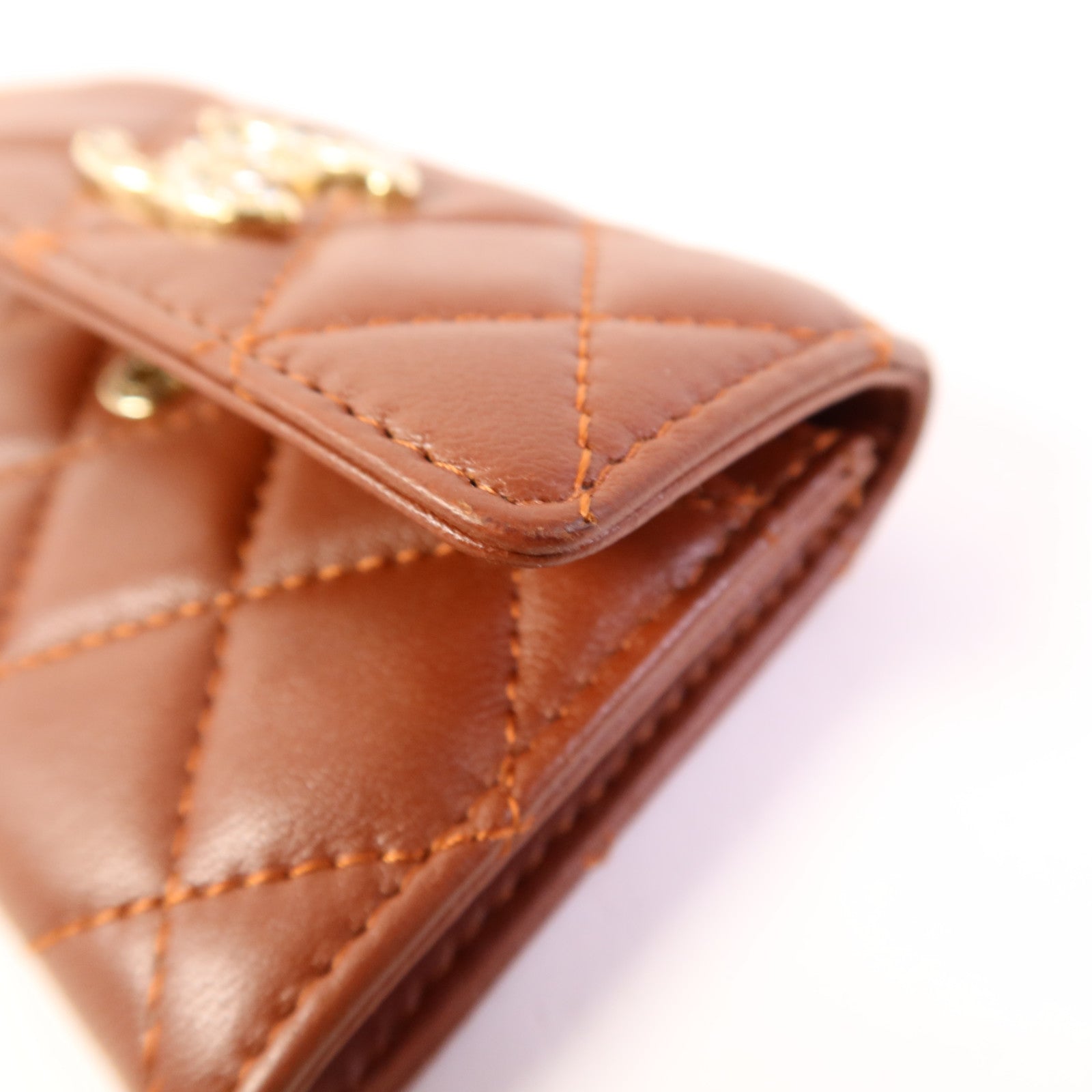 CHANEL 【萬聖節商品】羊皮皮革Card Holder金扣卡片套