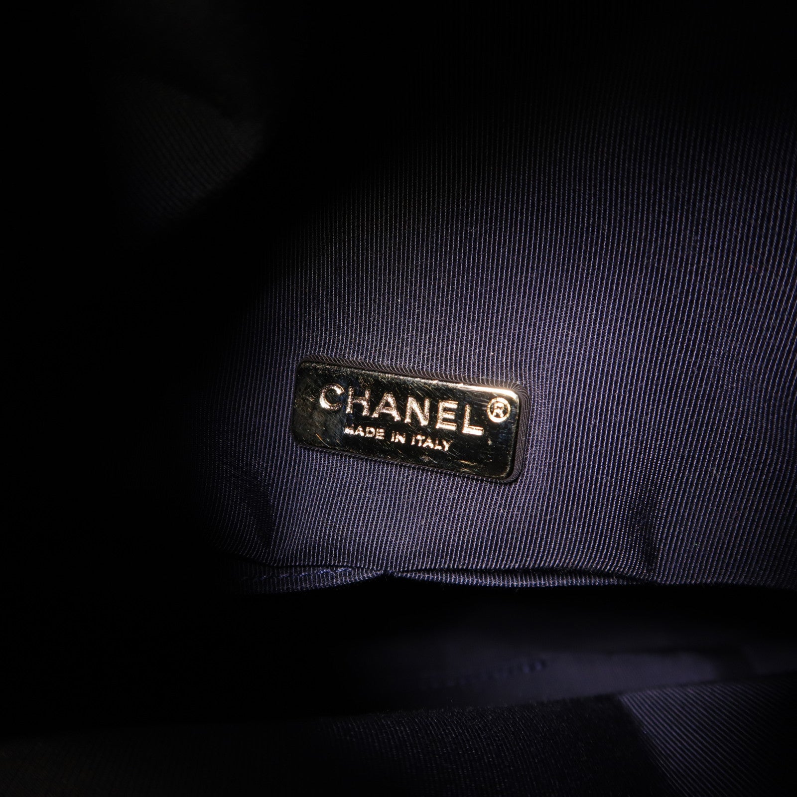 CHANEL 羊皮皮革Backpack金扣背包